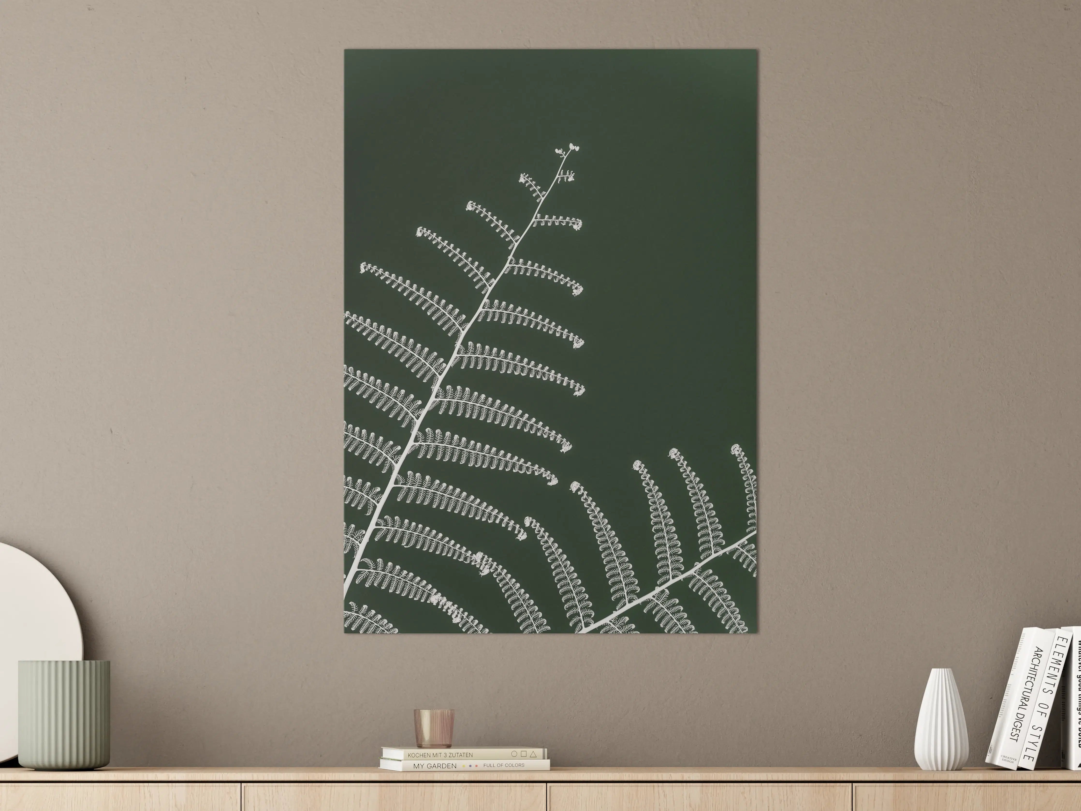 Große Wandbilder - Exotisches Wald-Farn-Motiv