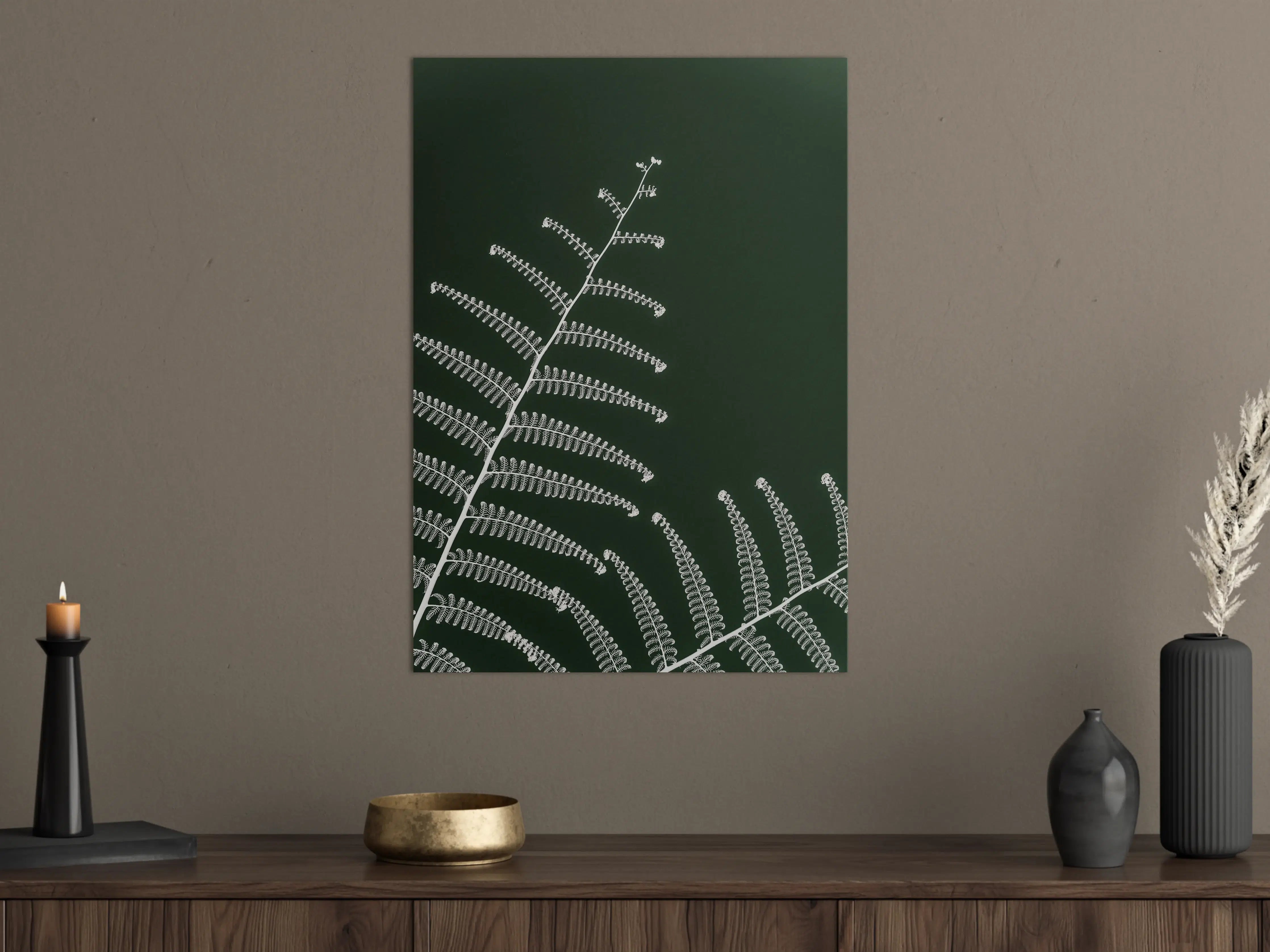 Große Wandbilder - Exotisches Wald-Farn-Motiv