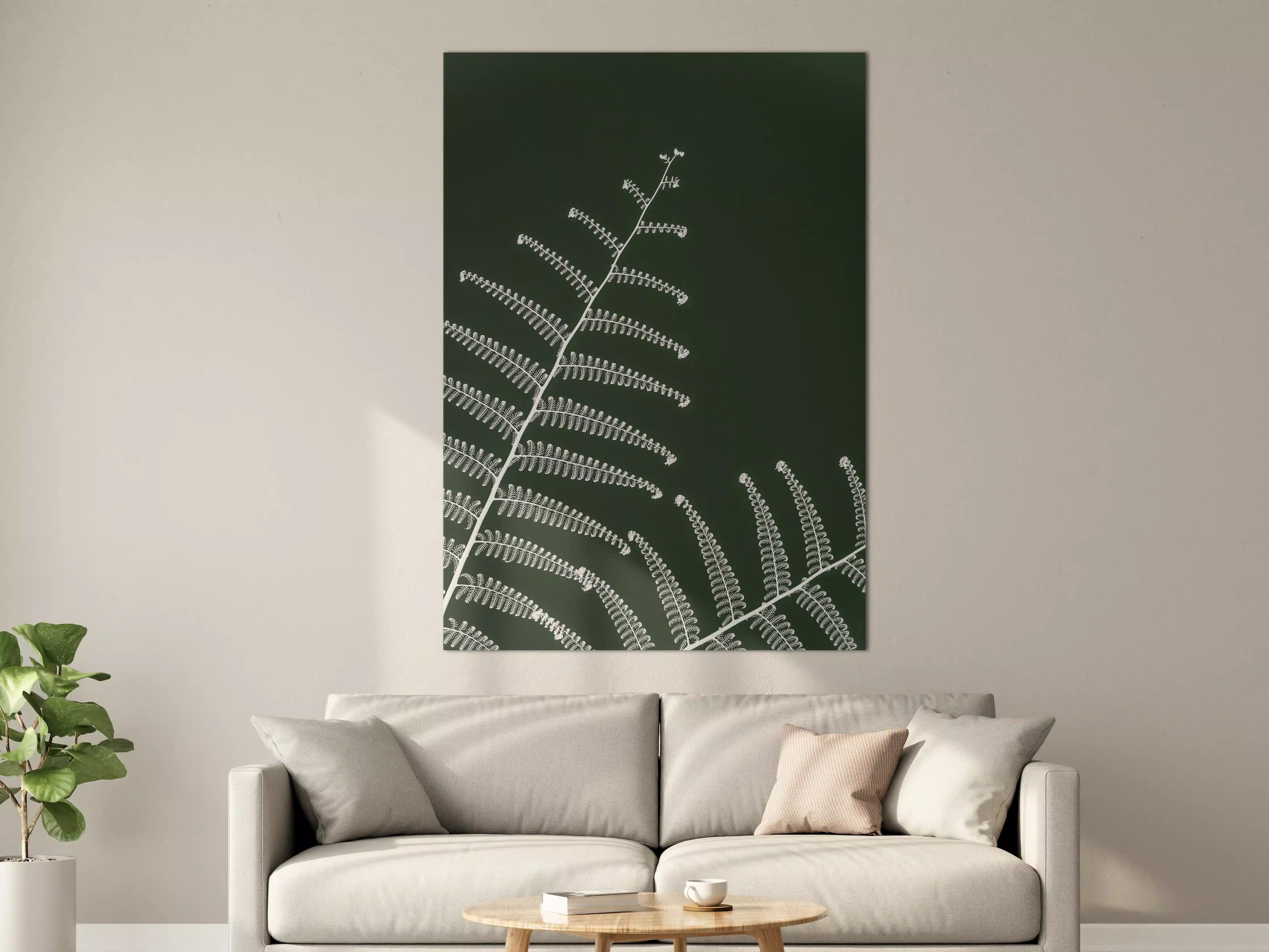 Große Wandbilder - Exotisches Wald-Farn-Motiv