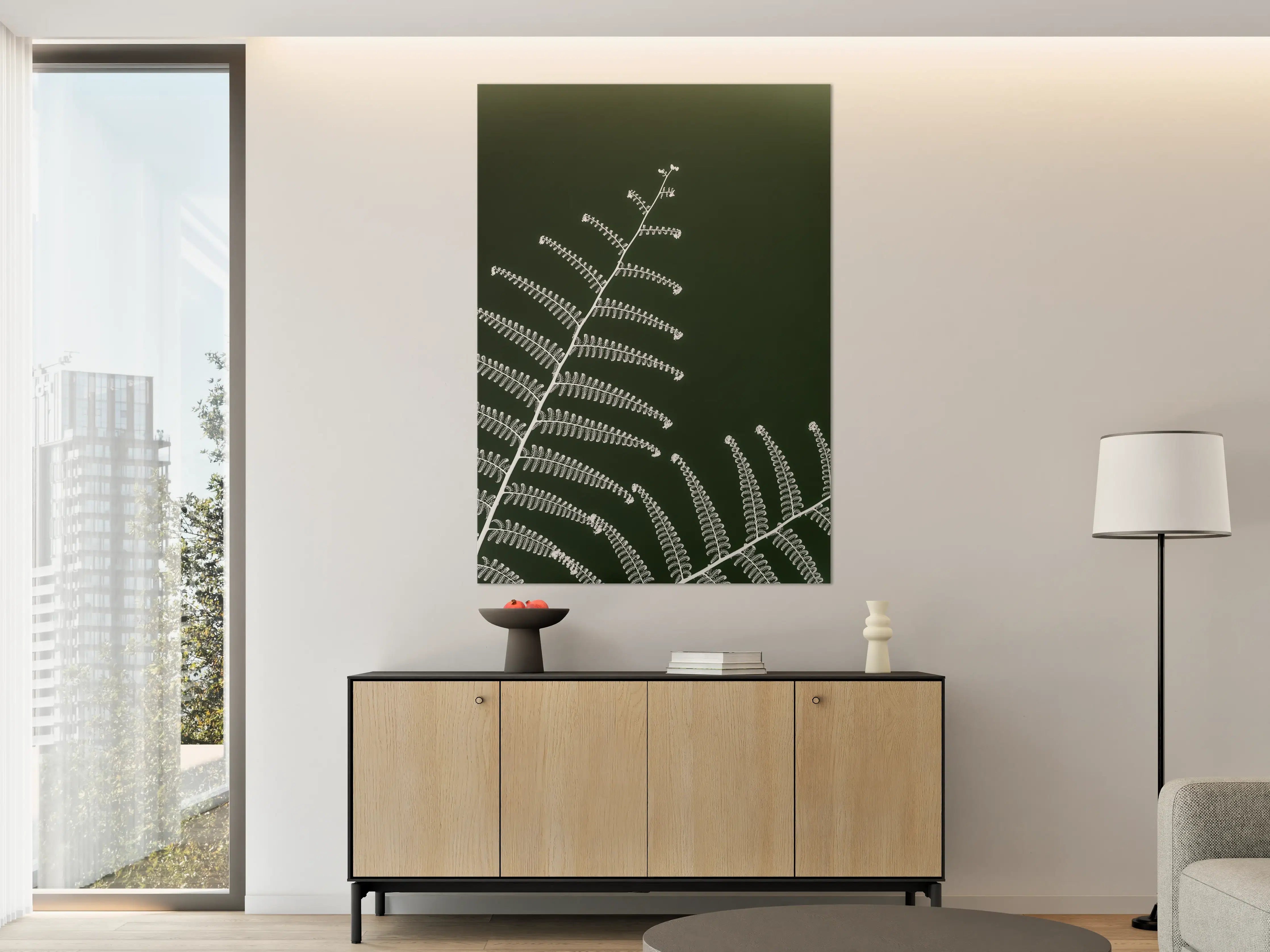 Große Wandbilder - Exotisches Wald-Farn-Motiv