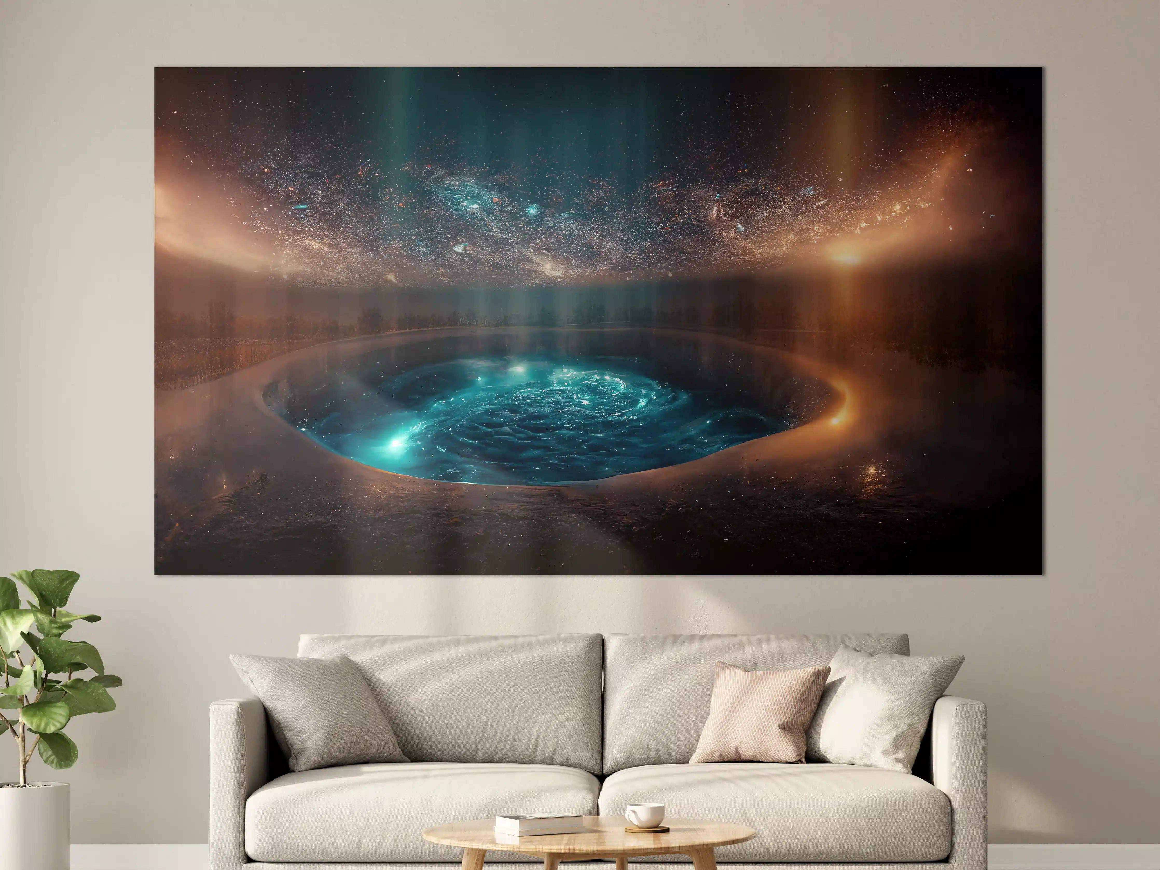 Große Wandbilder - Fantasielandschaft - Nächtlicher Blick