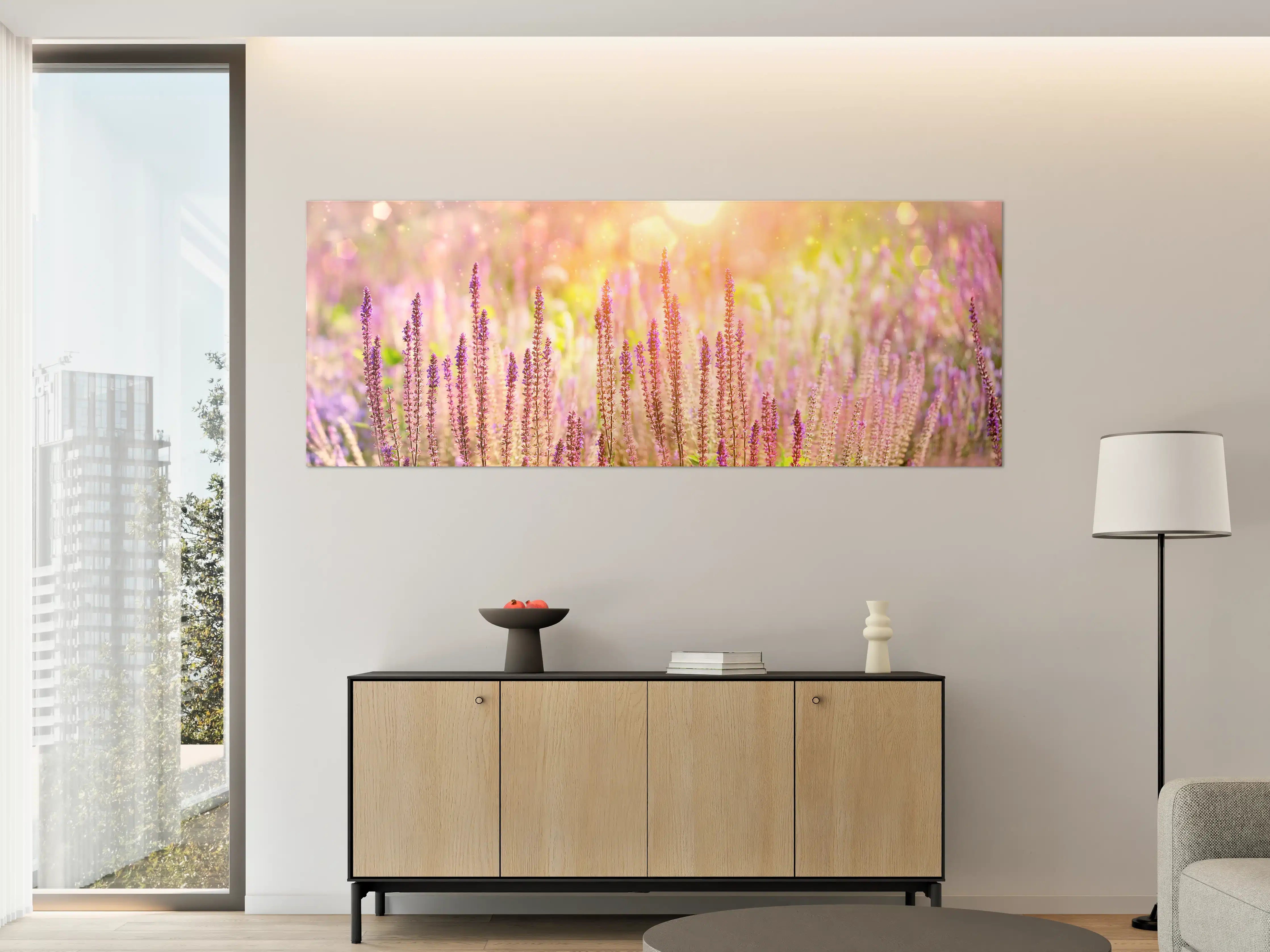 Große Wandbilder - Farbenfrohe Blüten der Ziersalbei-Pflanzen