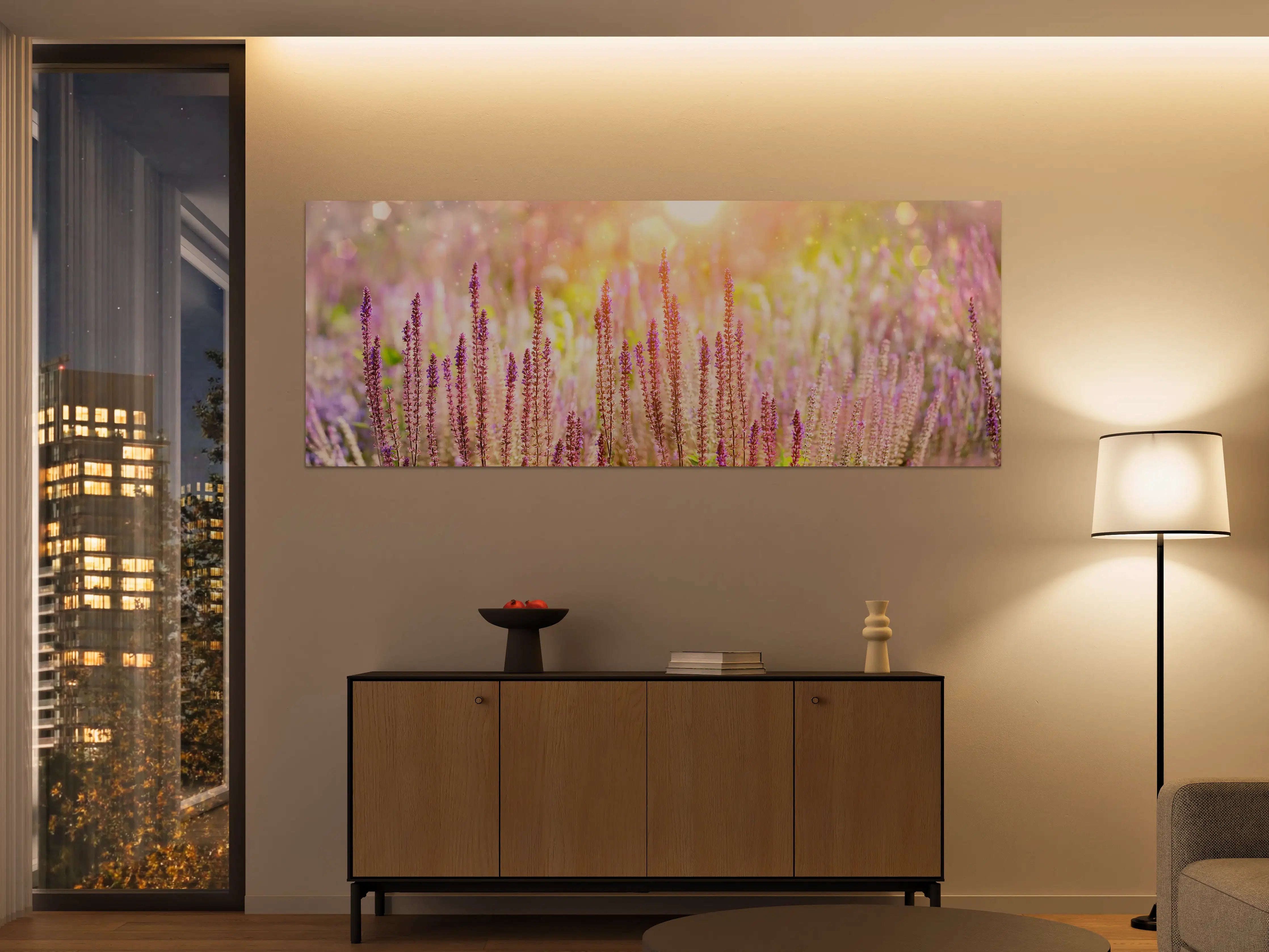 Große Wandbilder - Farbenfrohe Blüten der Ziersalbei-Pflanzen