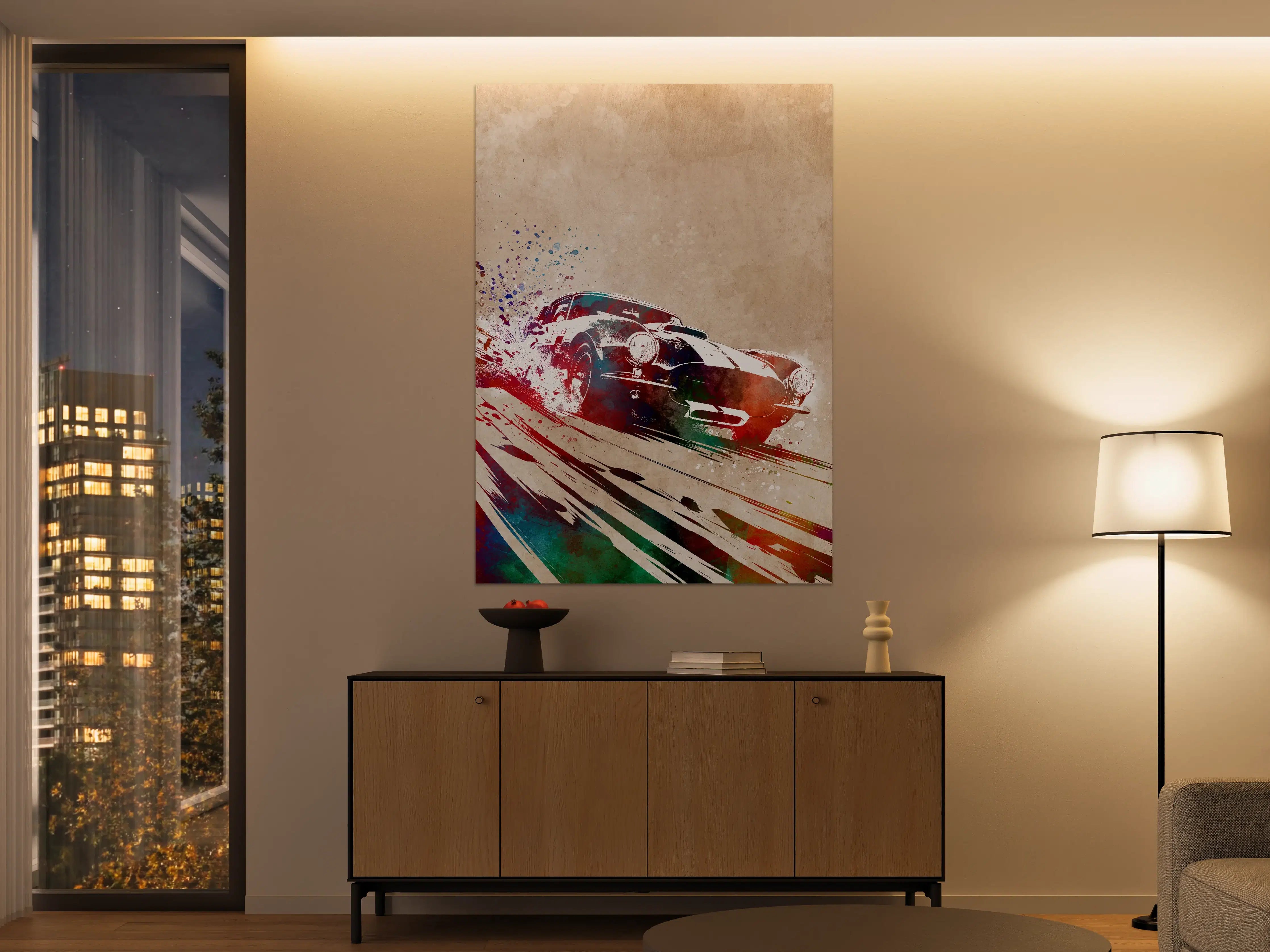 Große Wandbilder - Farbexplosive Oldtimer-Sportwagen