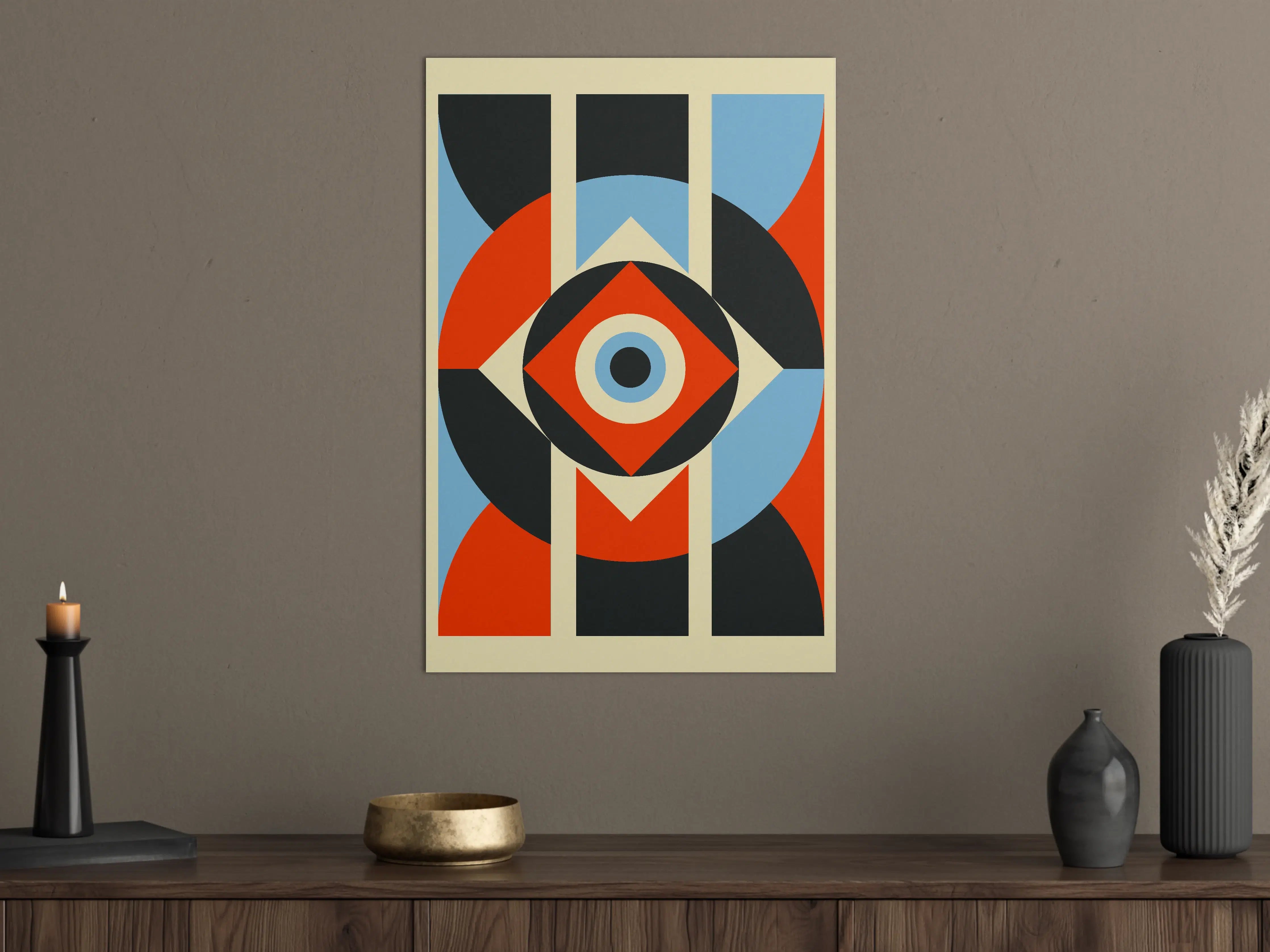 Große Wandbilder - Farbige Geometrie in moderner Gestaltung
