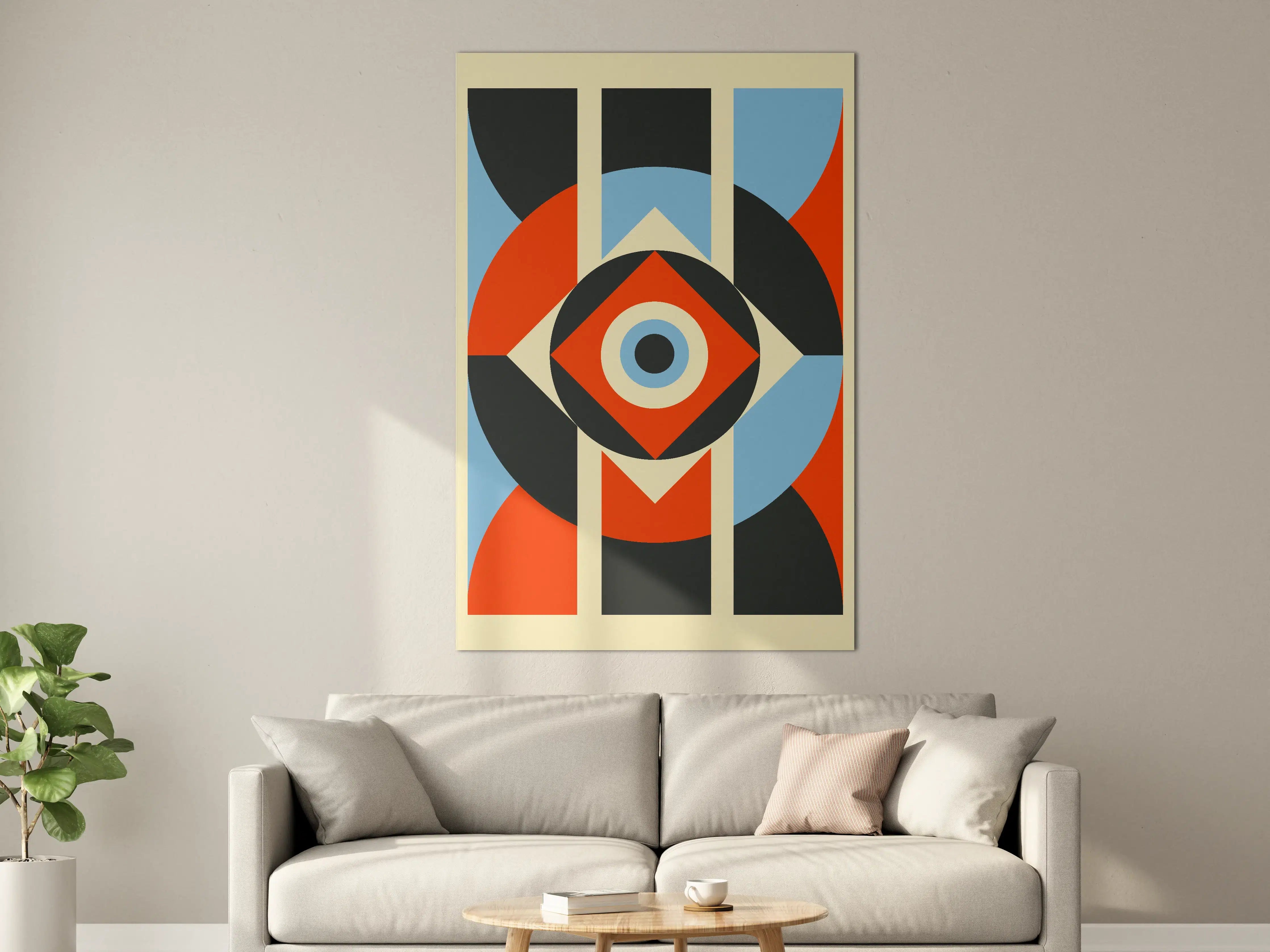 Große Wandbilder - Farbige Geometrie in moderner Gestaltung