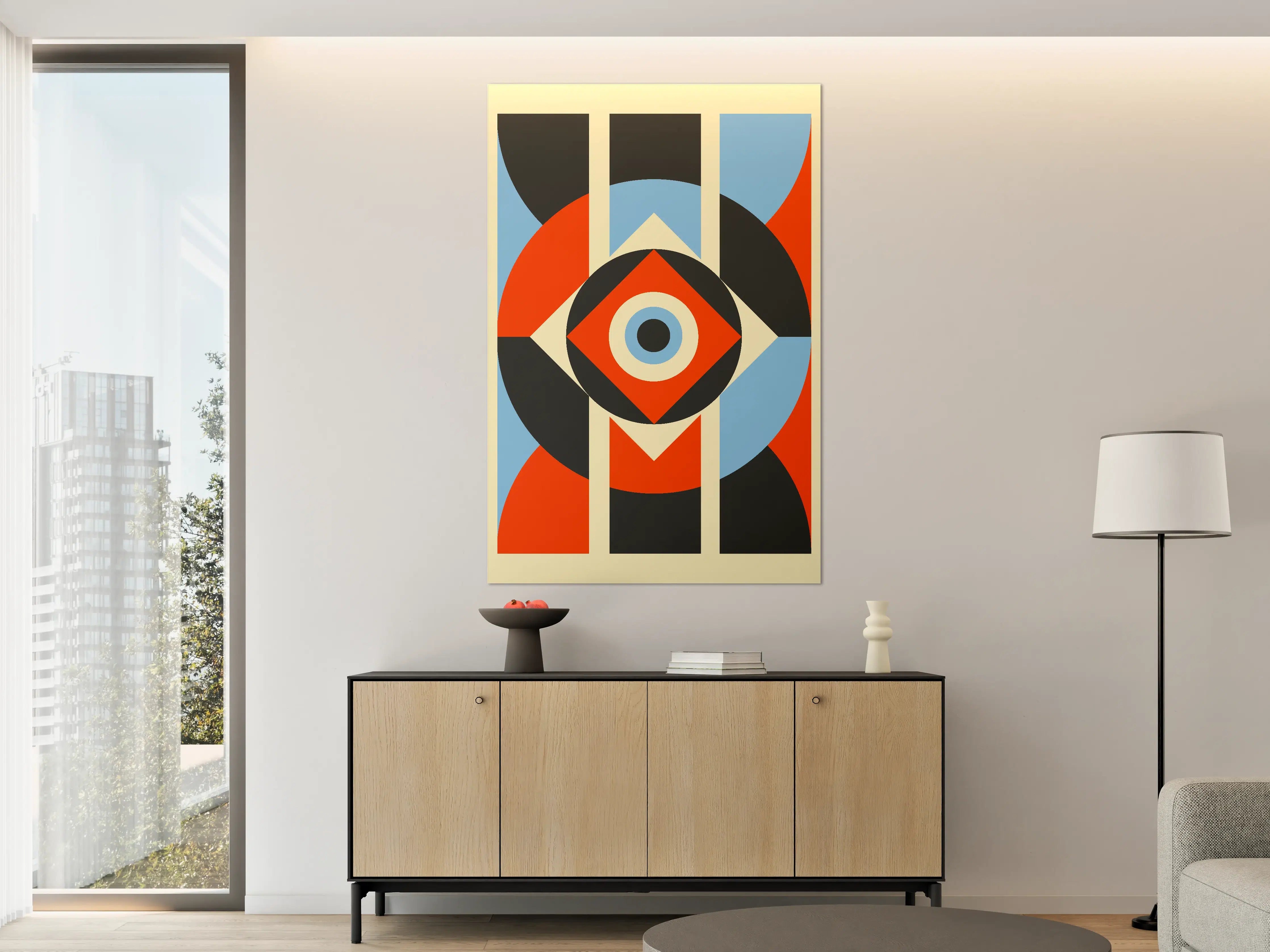 Große Wandbilder - Farbige Geometrie in moderner Gestaltung