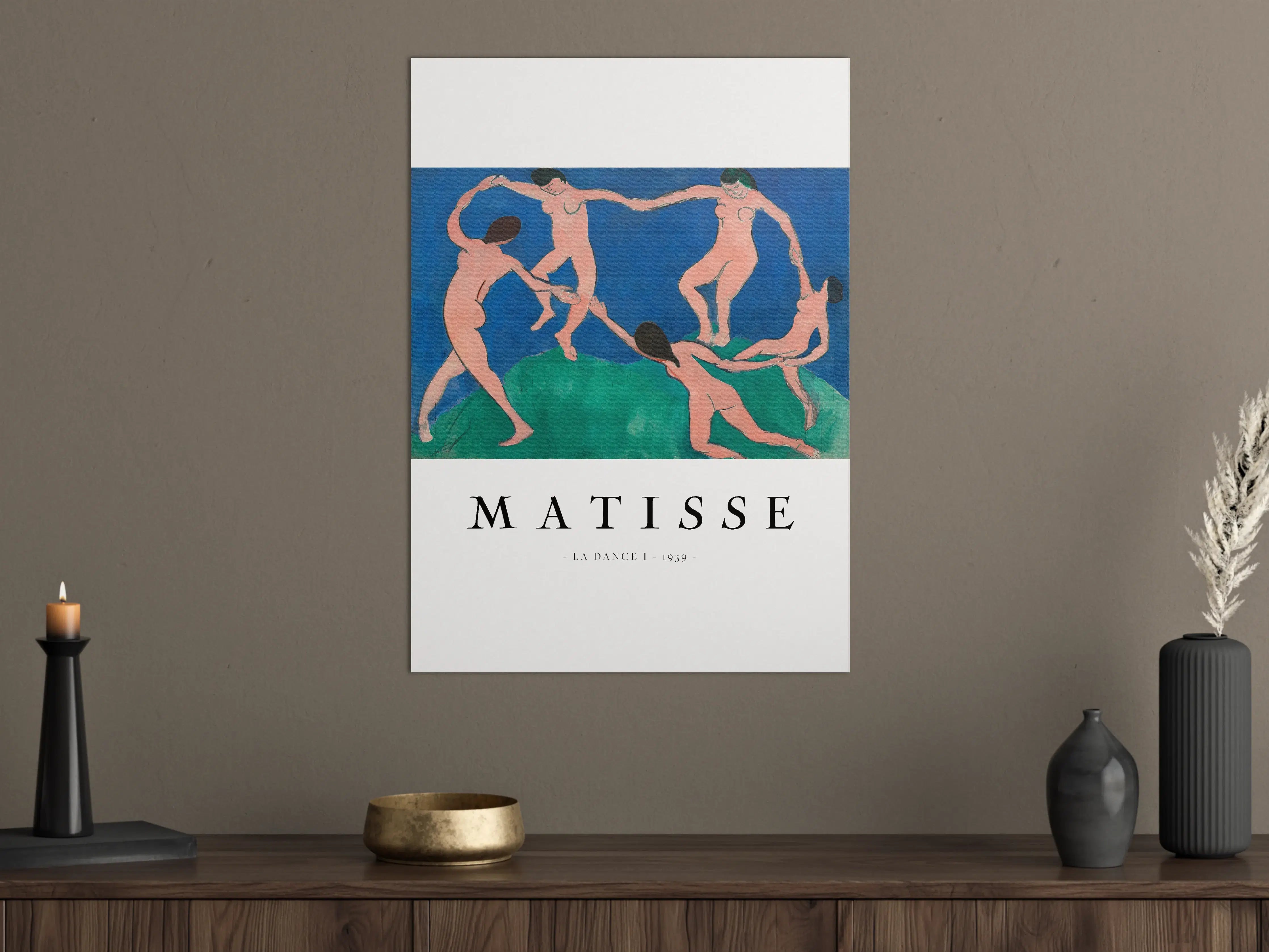 Große Wandbilder - Farbige Tanzaffen auf grünem Hintergrund