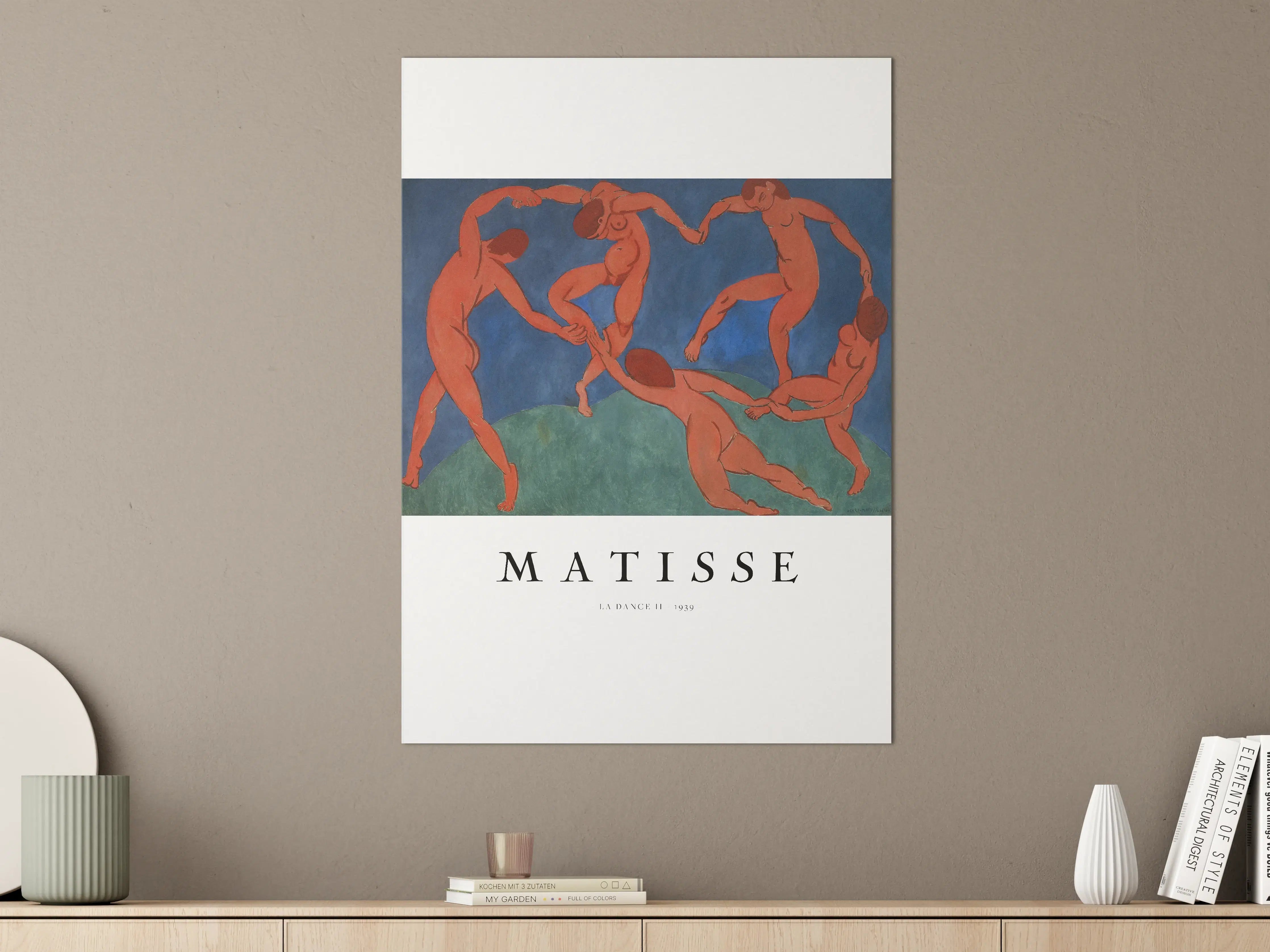 Große Wandbilder - Farbige Tanzszene im Matisse-Stil