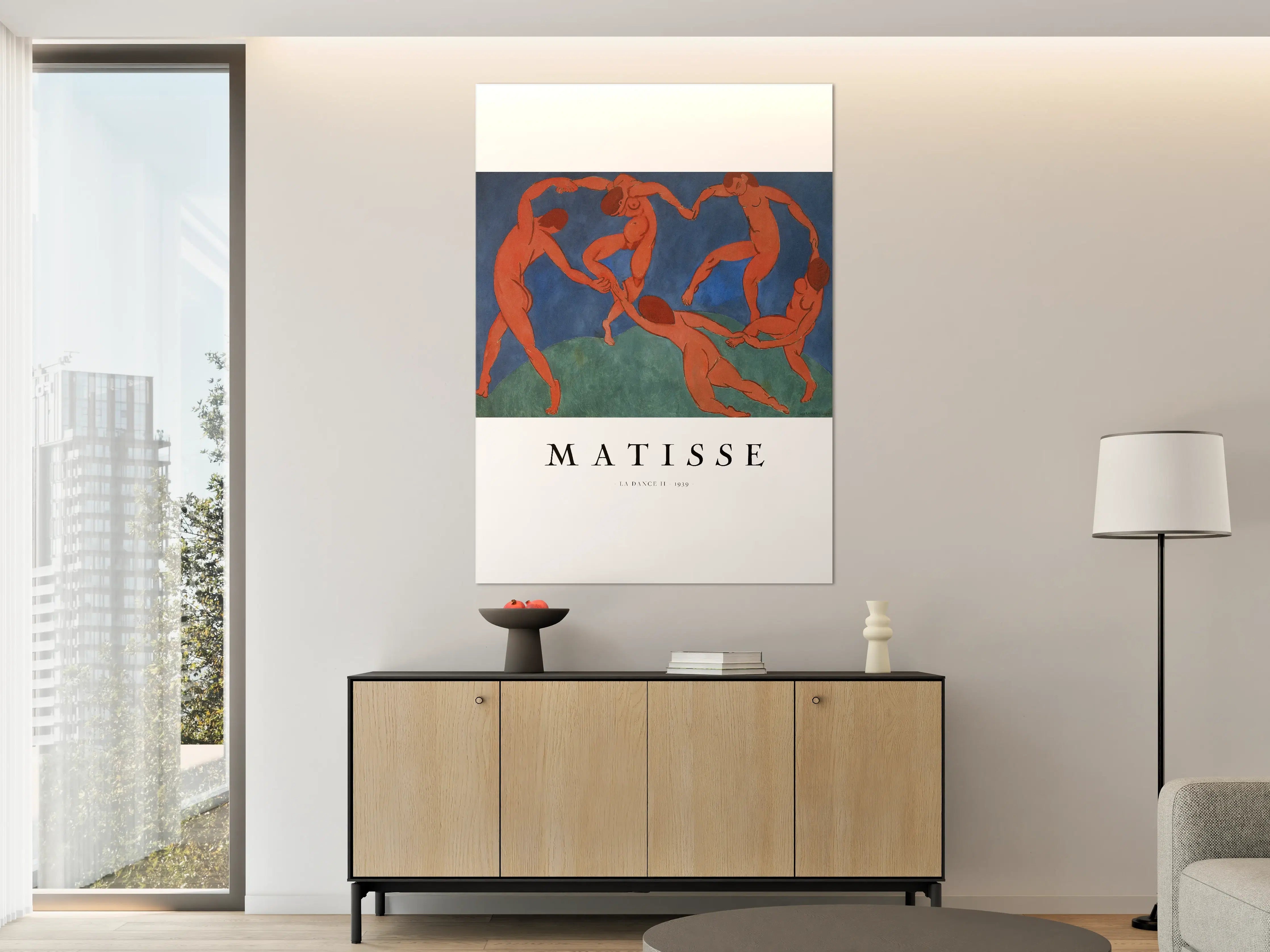 Große Wandbilder - Farbige Tanzszene im Matisse-Stil
