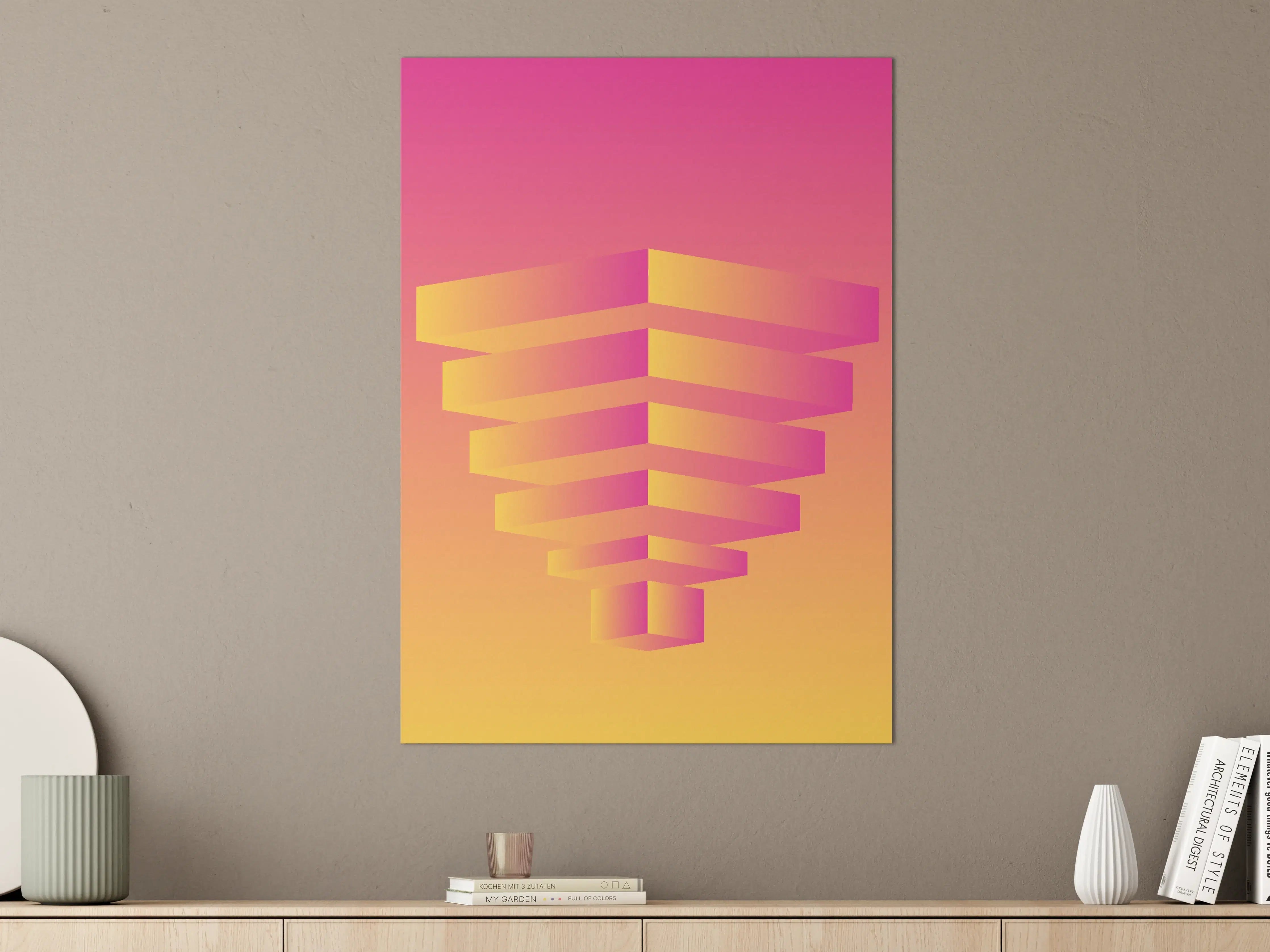 Große Wandbilder - Farbige geometrische Illustration