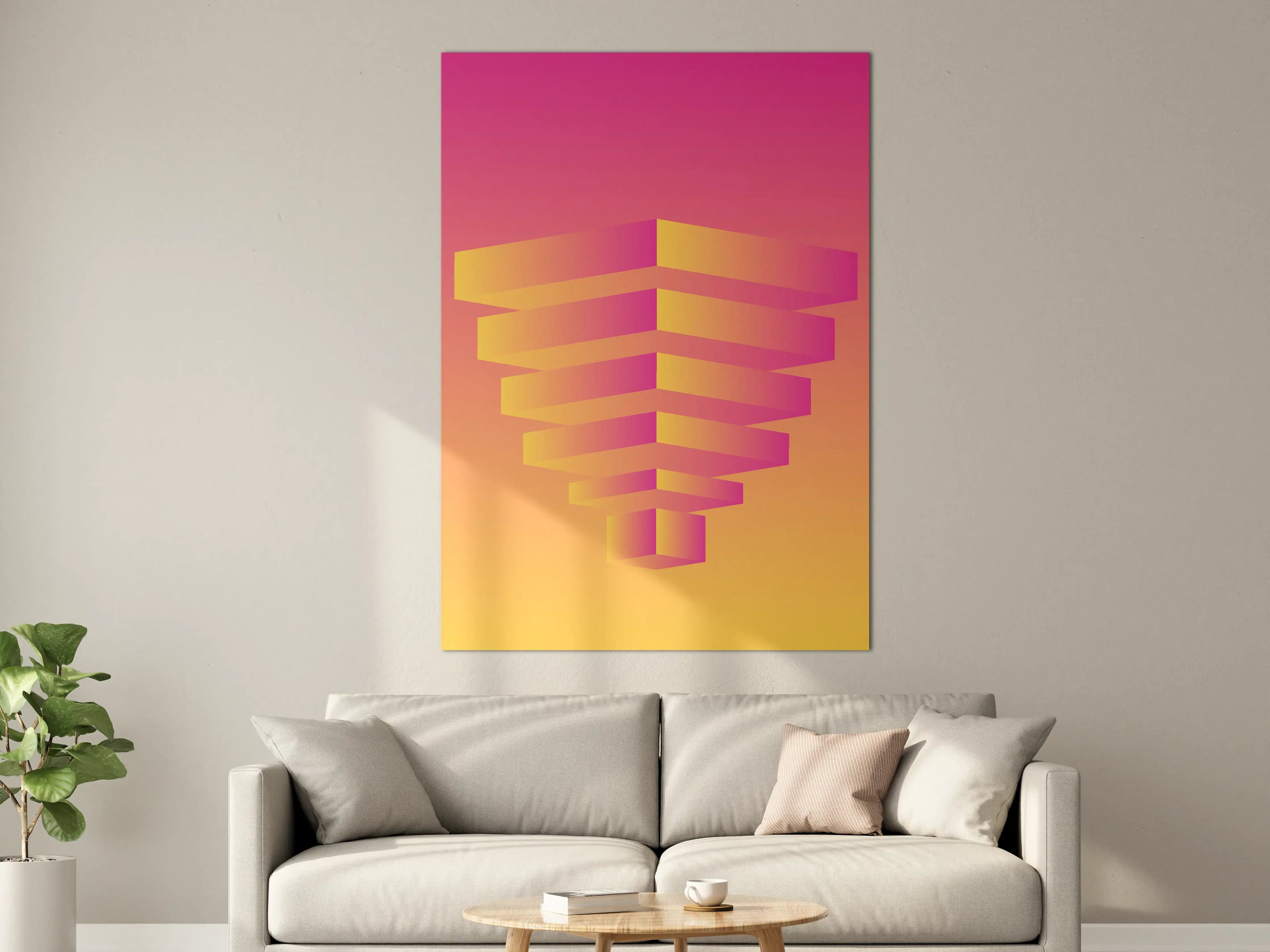 Große Wandbilder - Farbige geometrische Illustration
