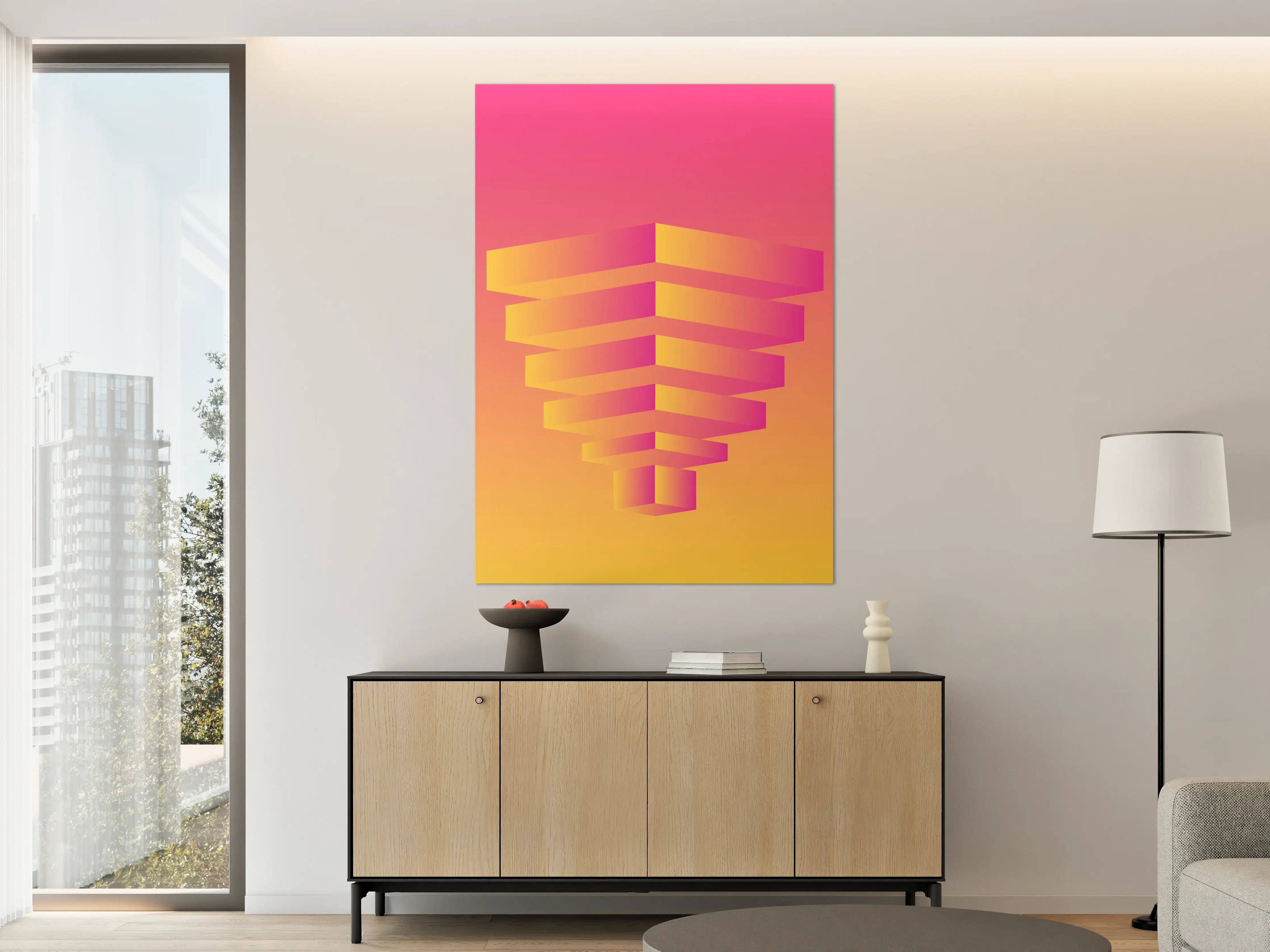Große Wandbilder - Farbige geometrische Illustration