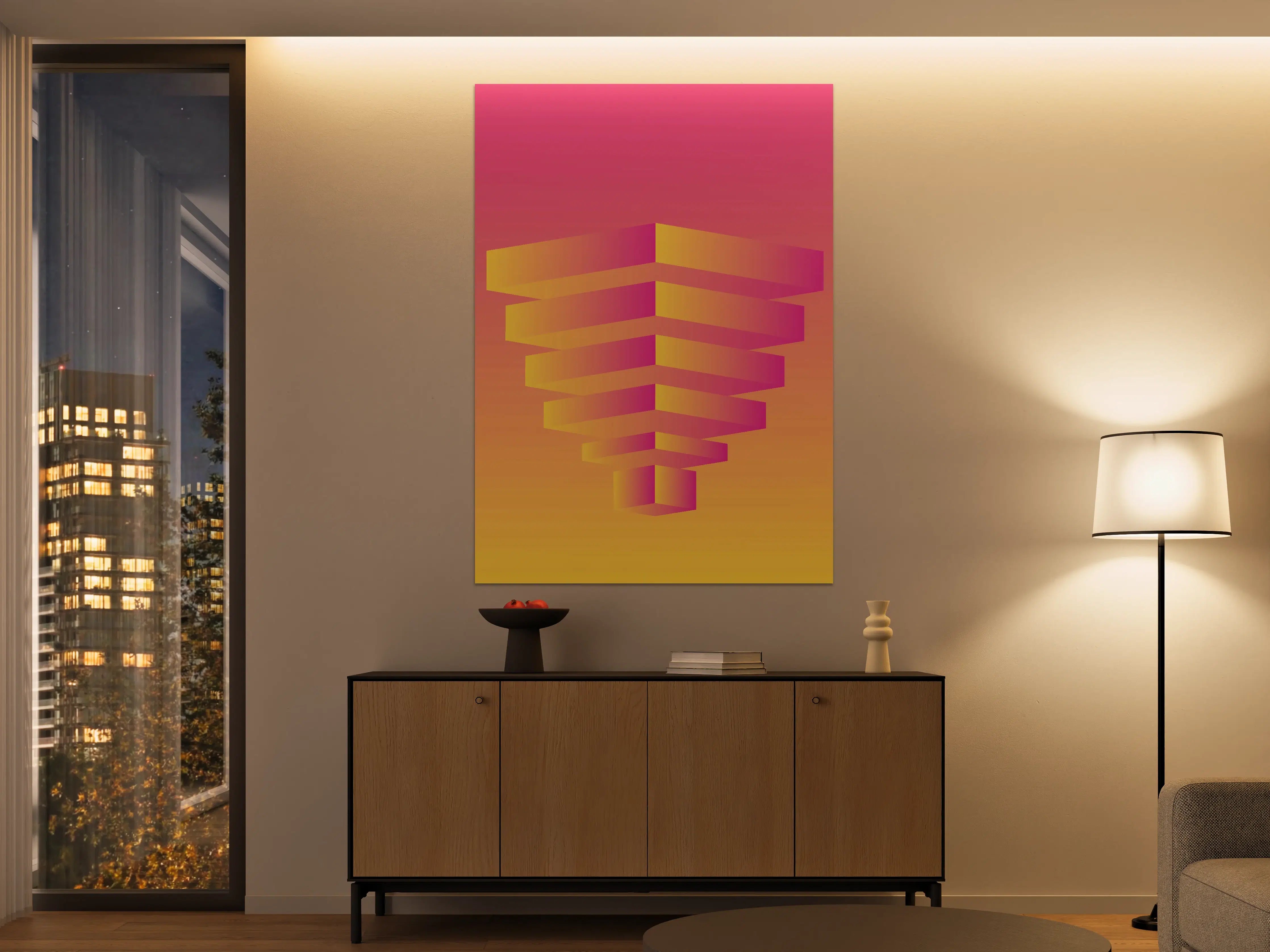 Große Wandbilder - Farbige geometrische Illustration