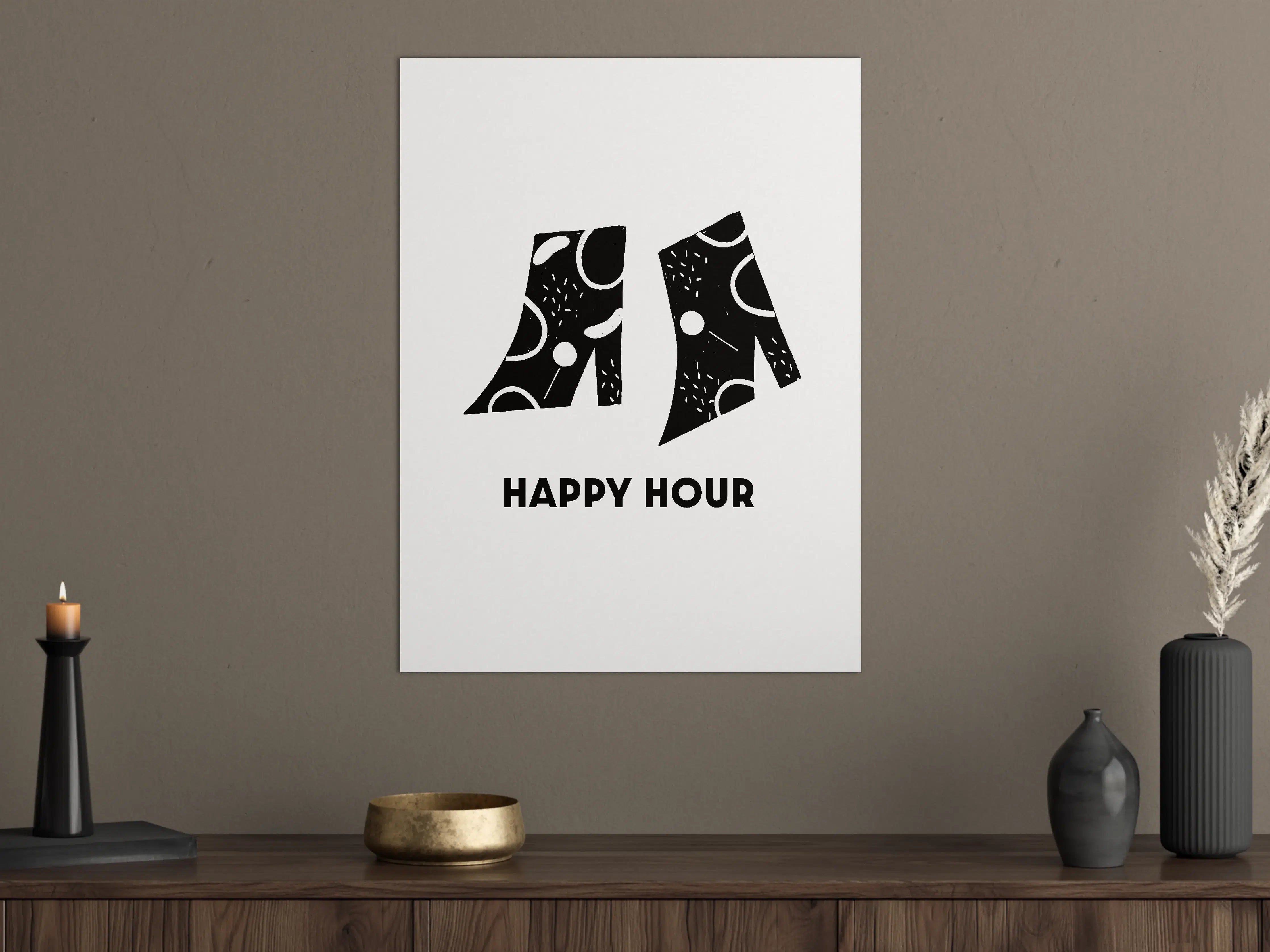 Große Wandbilder - Feierliche Happy Hour Gestaltung