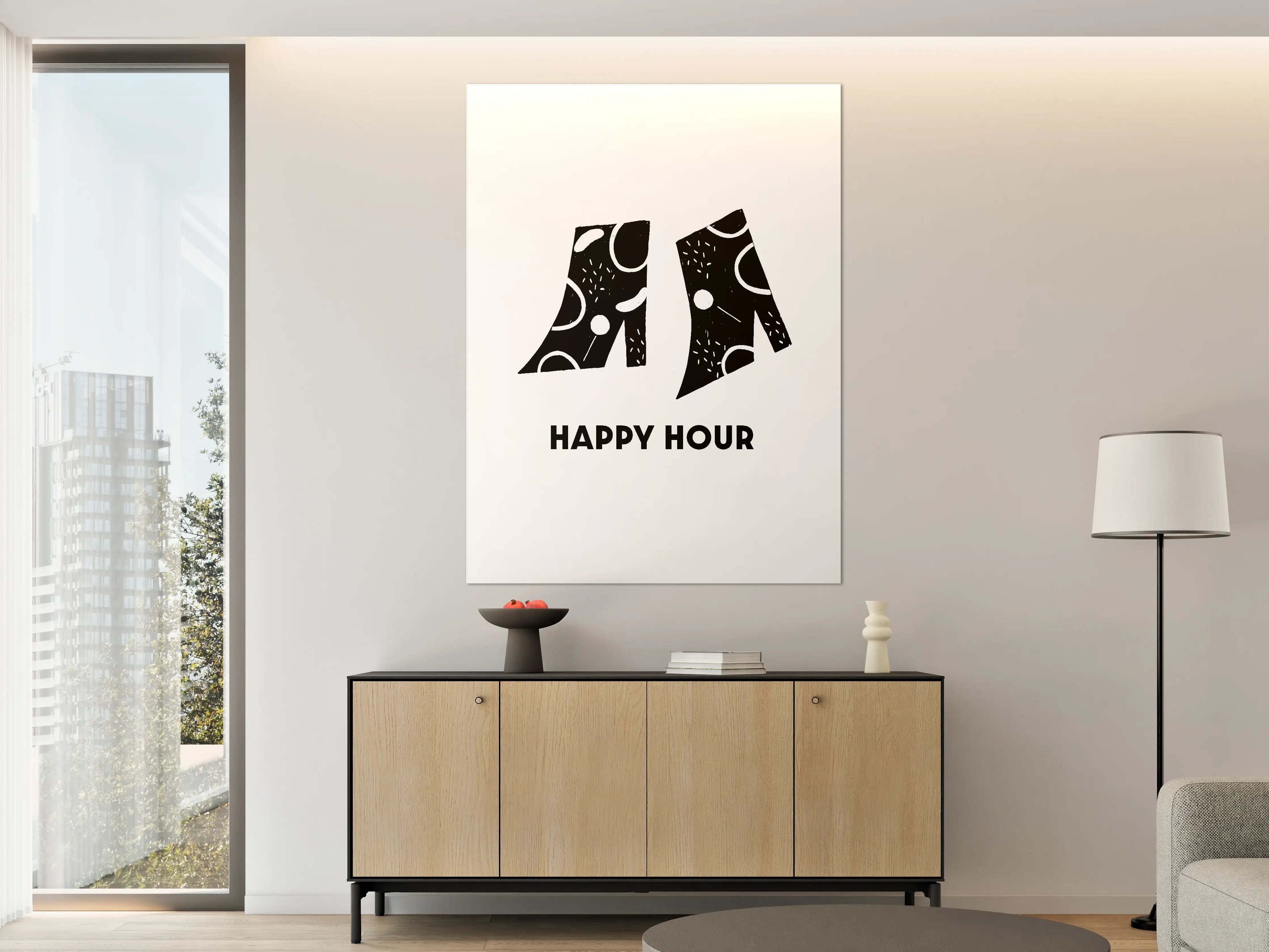 Große Wandbilder - Feierliche Happy Hour Gestaltung