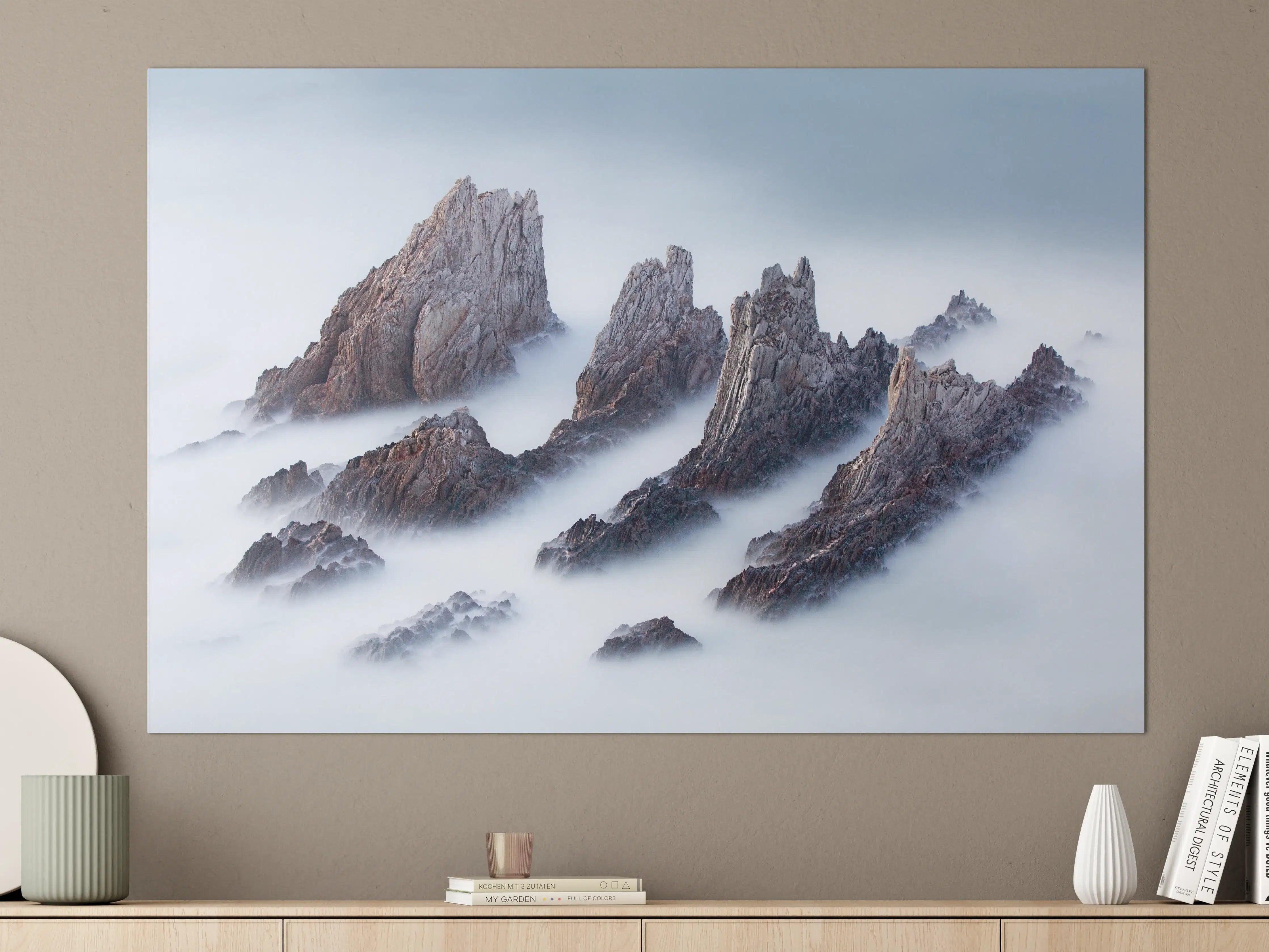 Große Wandbilder - Felsen in ruhigem Meer