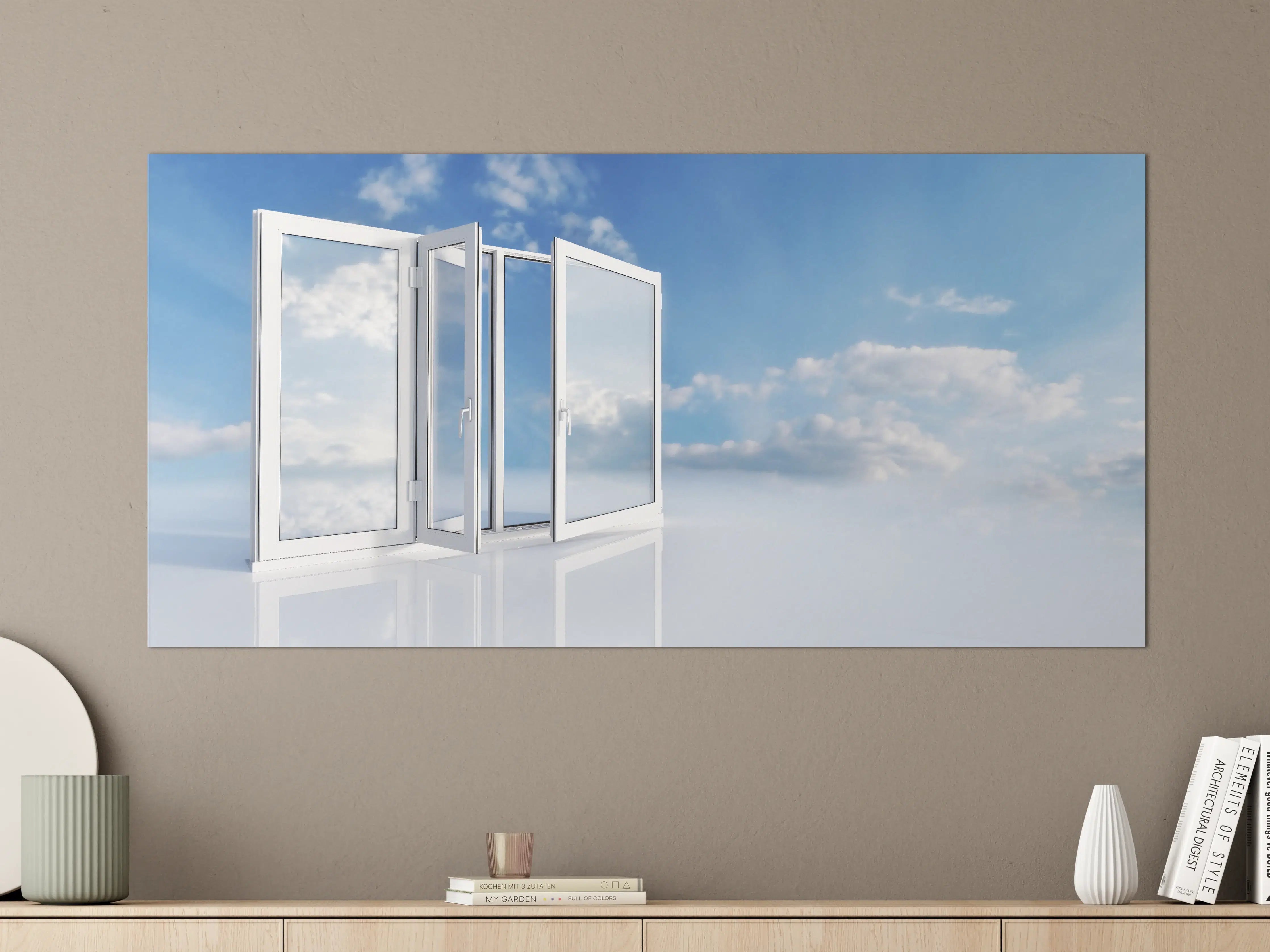 Große Wandbilder - Fenster über dem Himmel