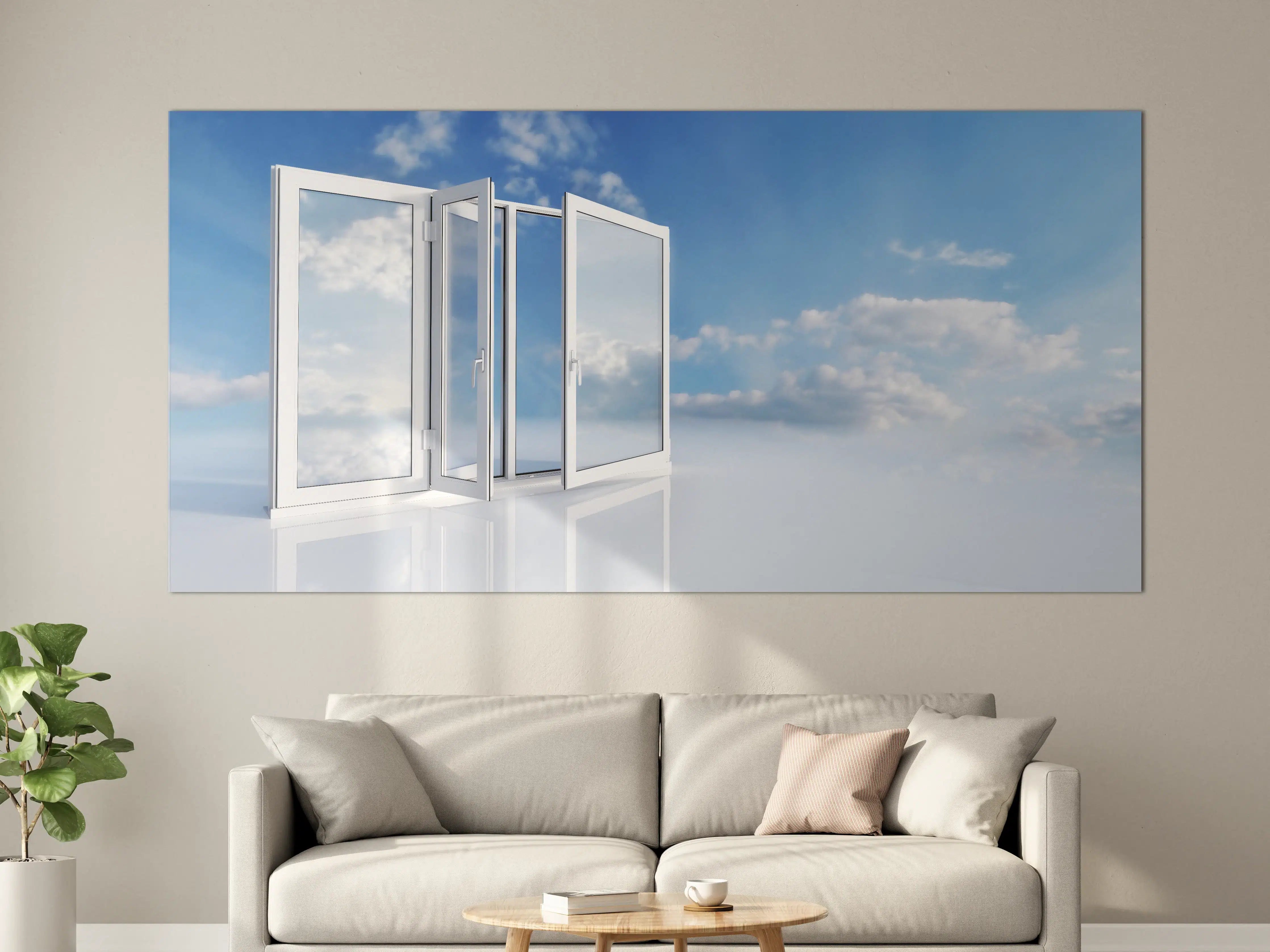 Große Wandbilder - Fenster über dem Himmel