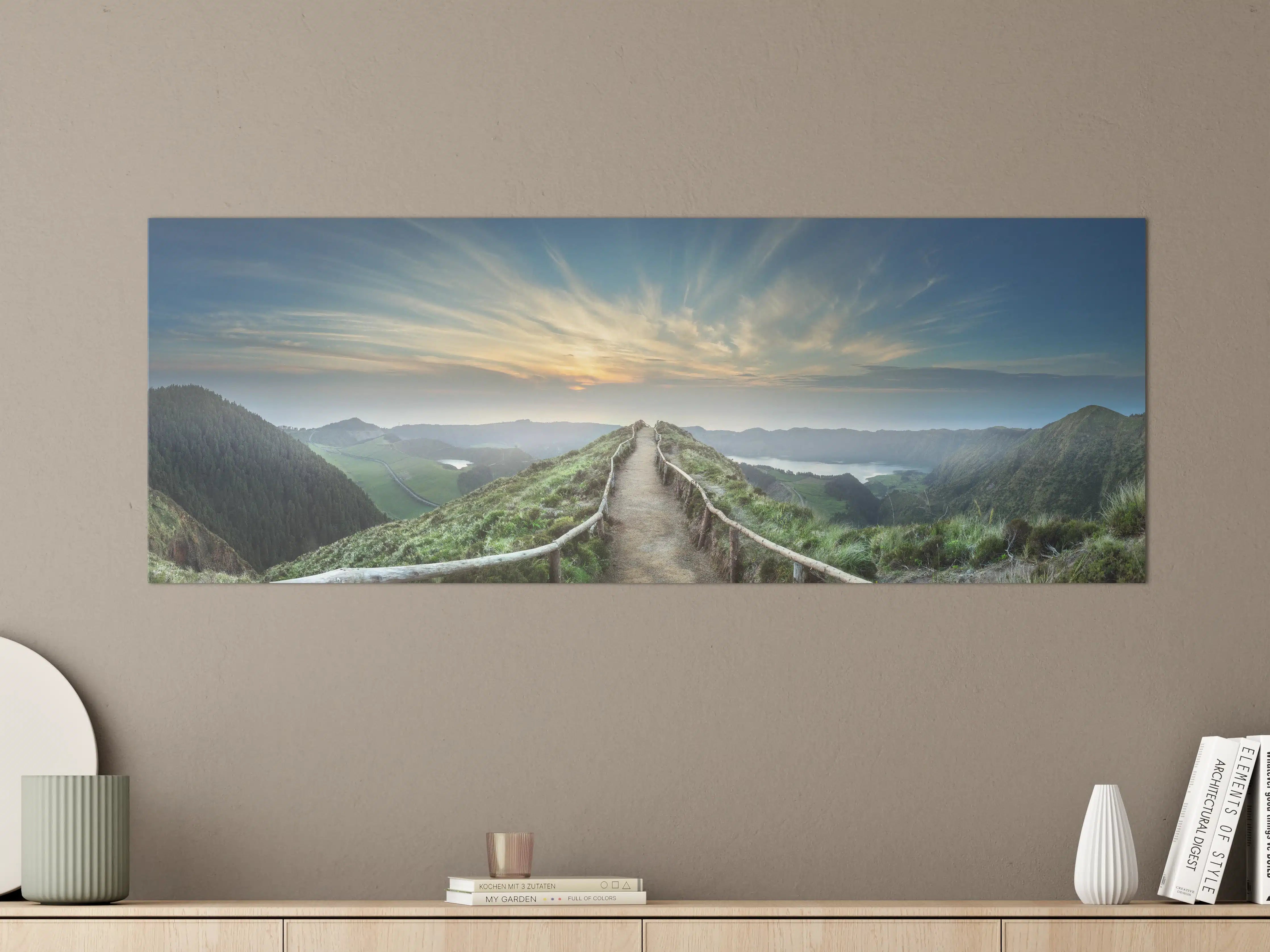 Große Wandbilder - Fesselnde  Berglandschaft - Ponta Delgada