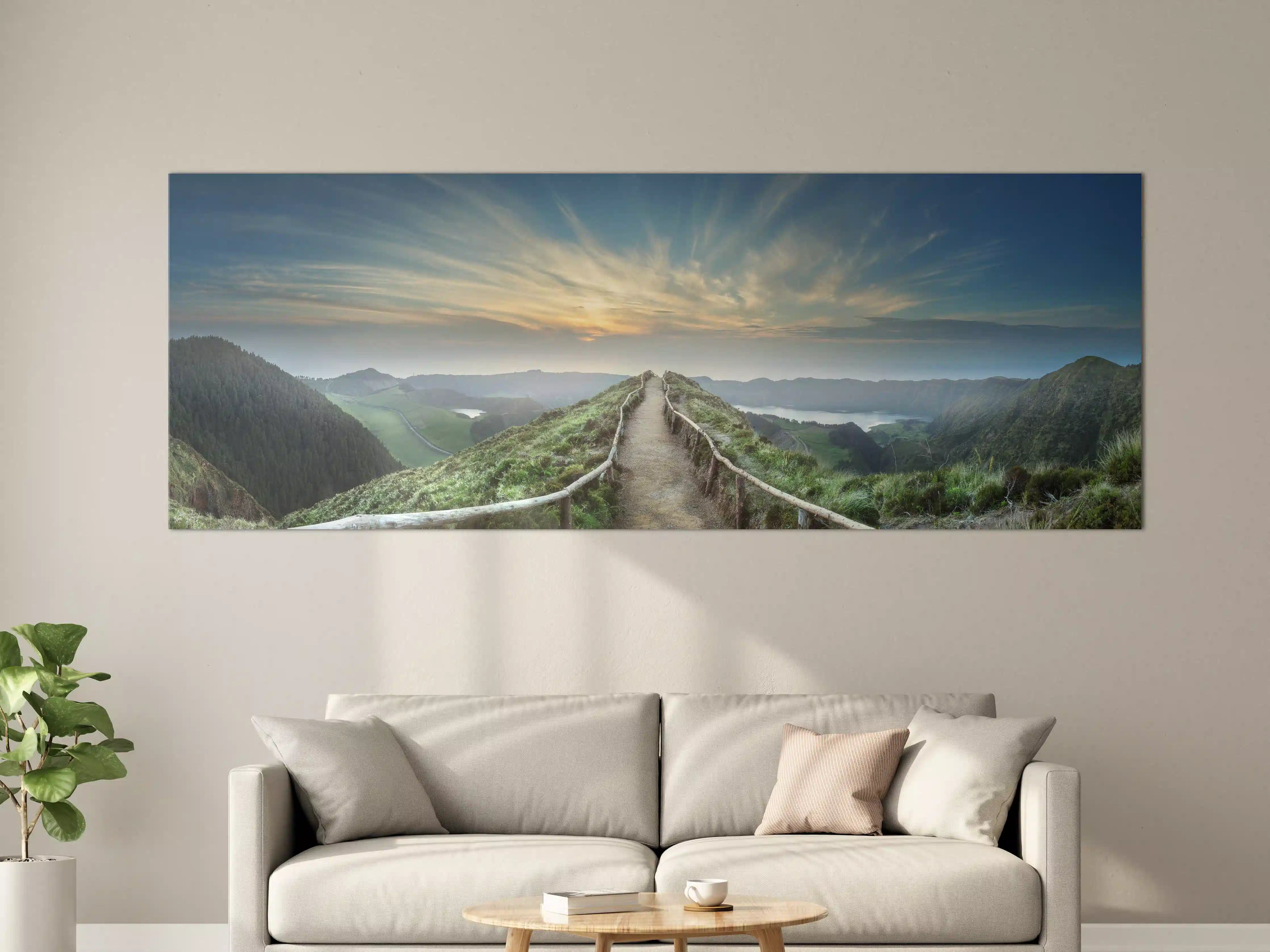 Große Wandbilder - Fesselnde  Berglandschaft - Ponta Delgada