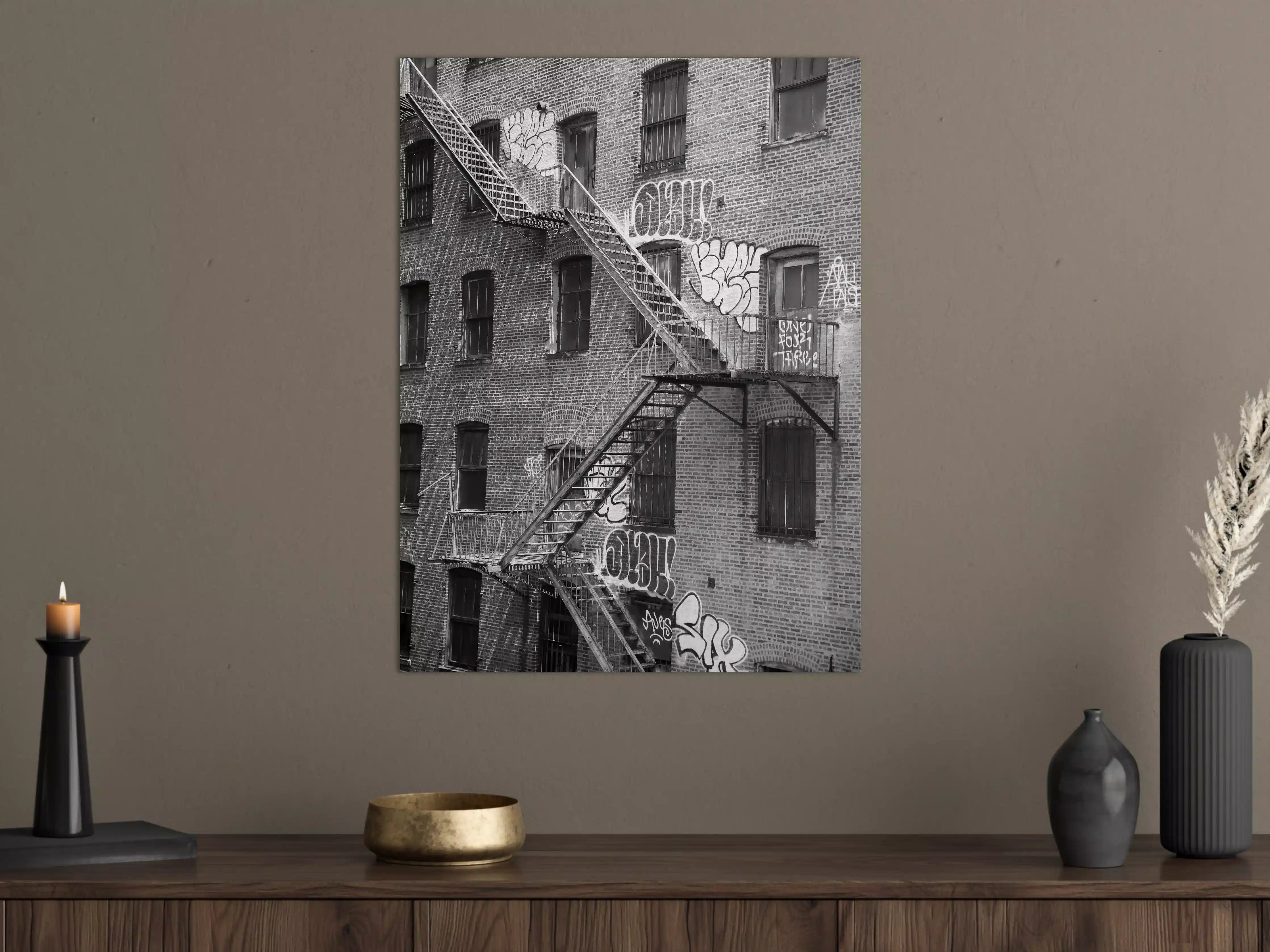 Große Wandbilder - Feuerleiter in NYC- USA