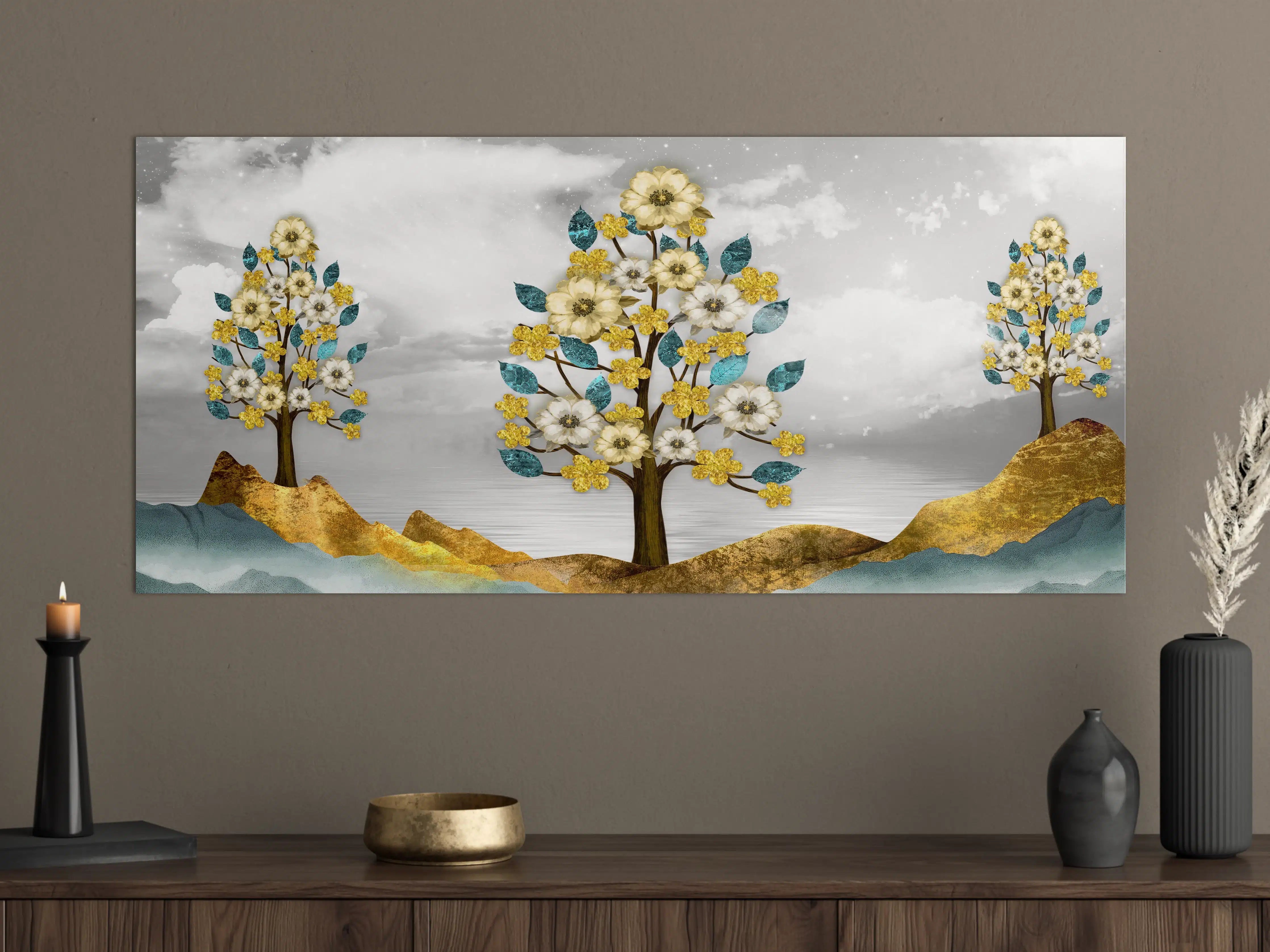 Große Wandbilder - Florale Kunstmalerei - Natur