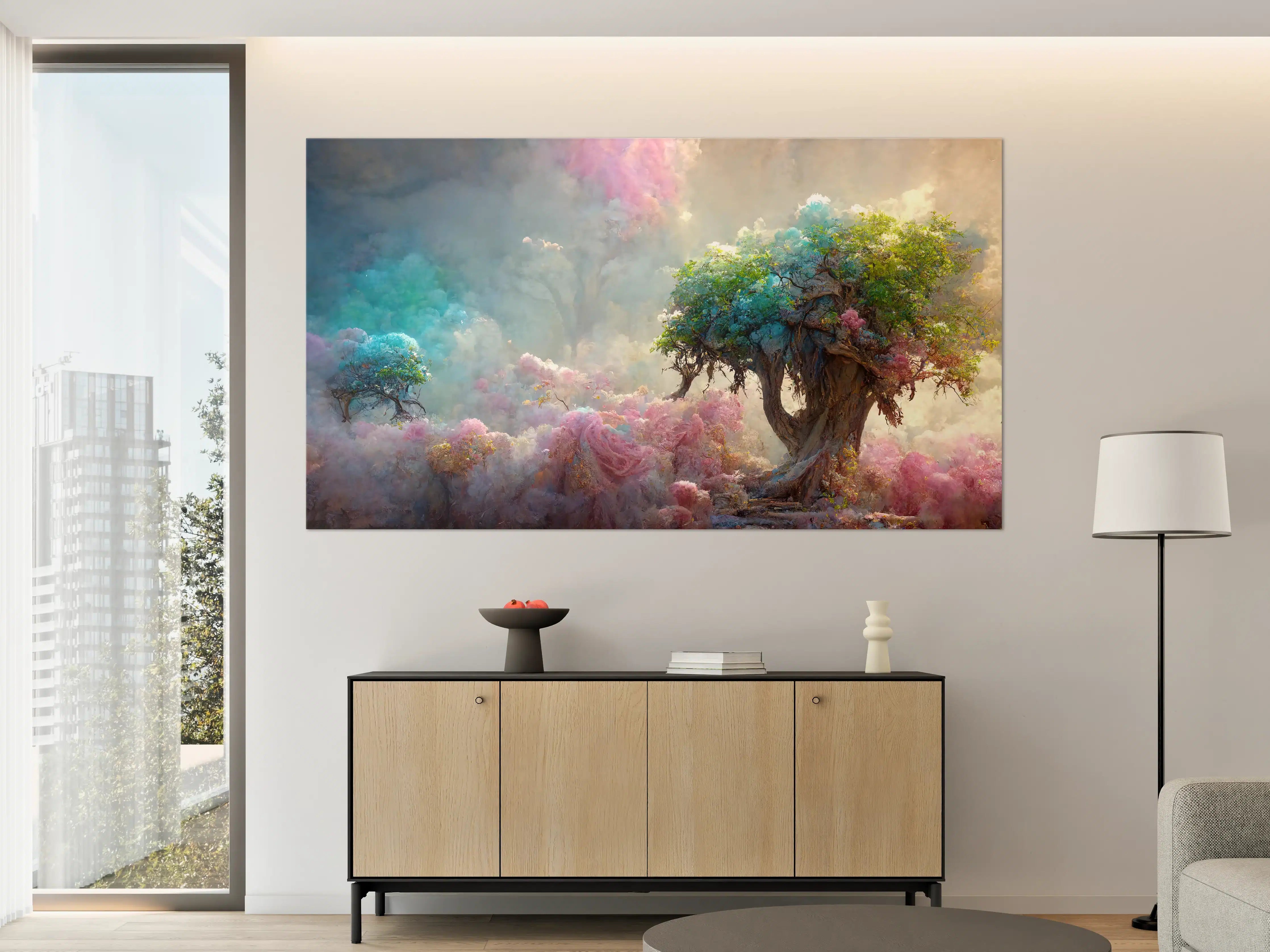 Große Wandbilder - Florale Märchenlandschaft