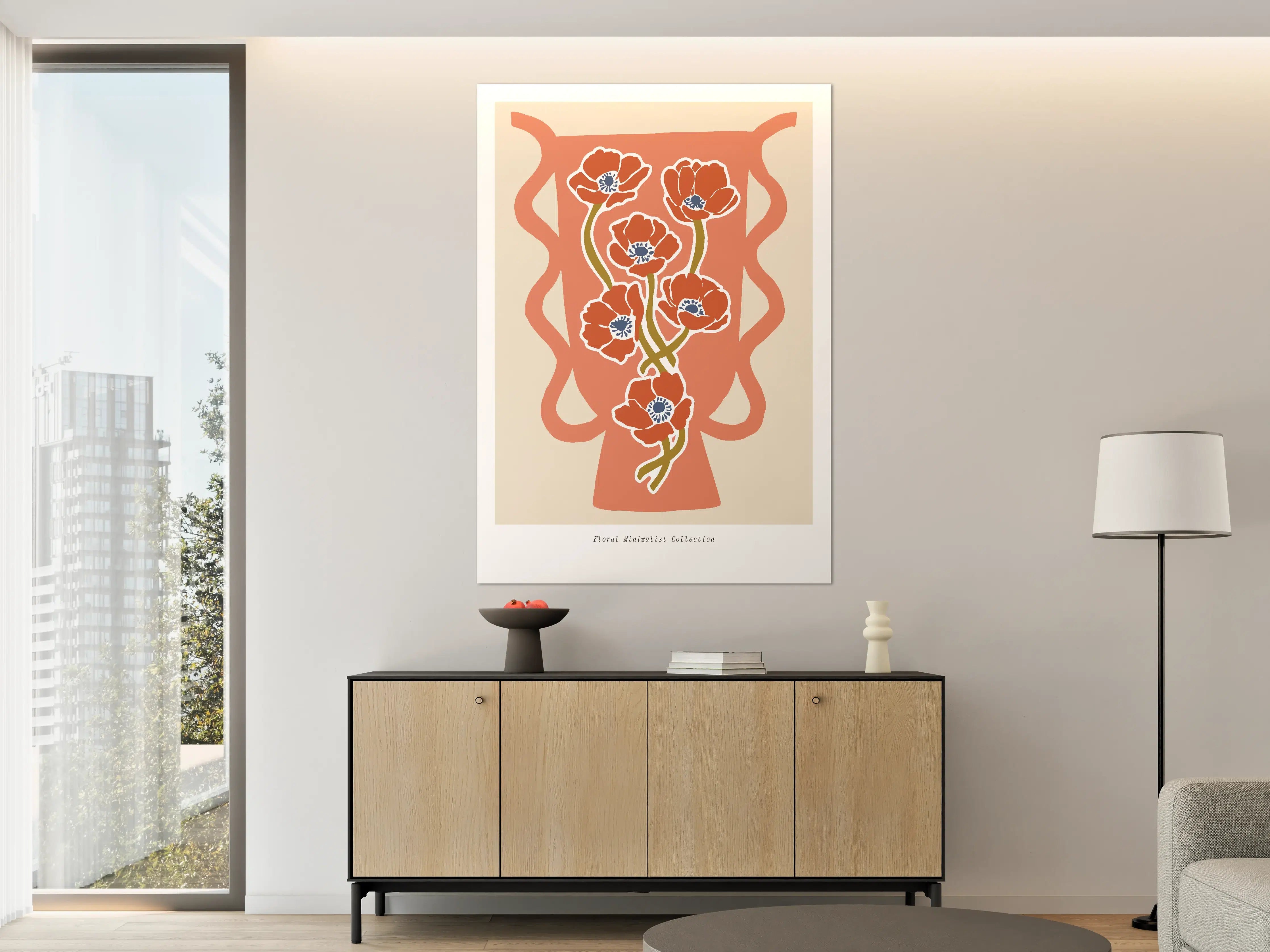 Große Wandbilder - Florale Minimalistische Illustration