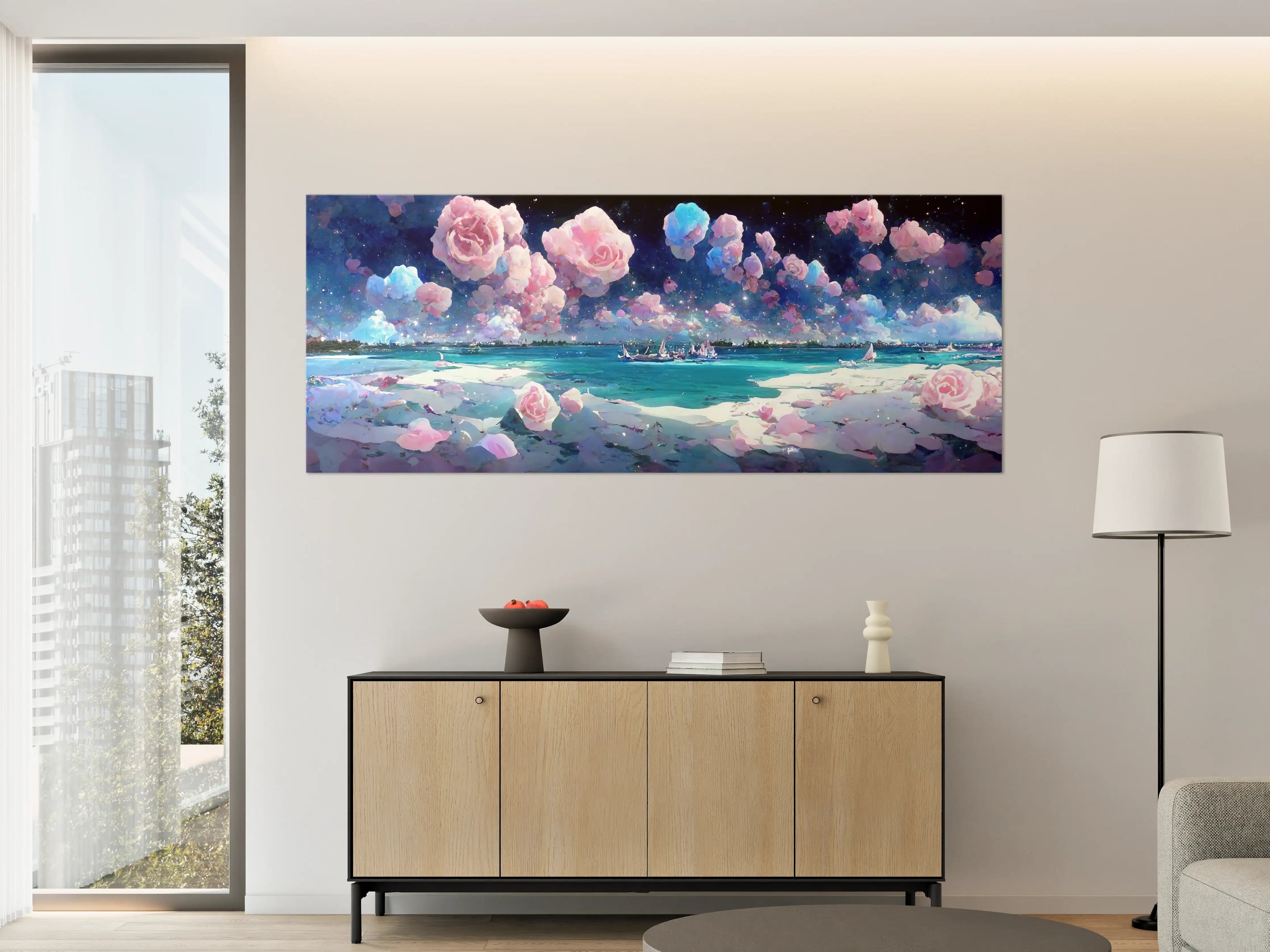 Große Wandbilder - Florale Traumwelt - Ozean