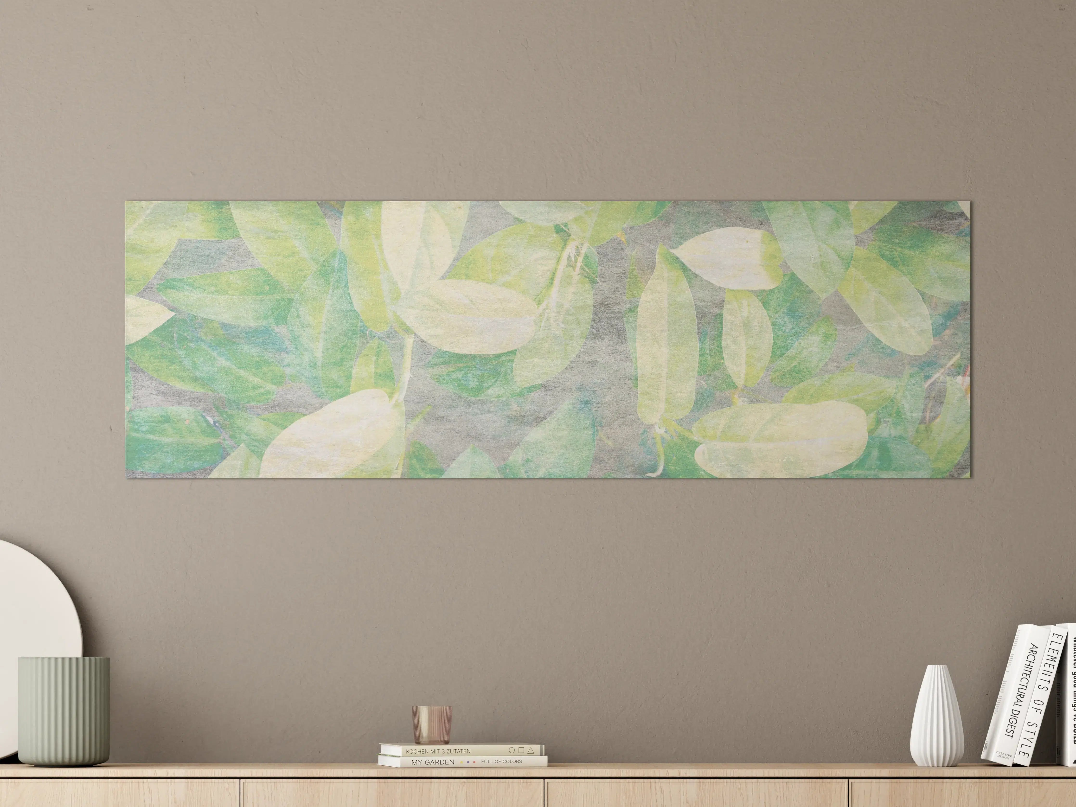 Große Wandbilder - Florale Wand - Gräulich