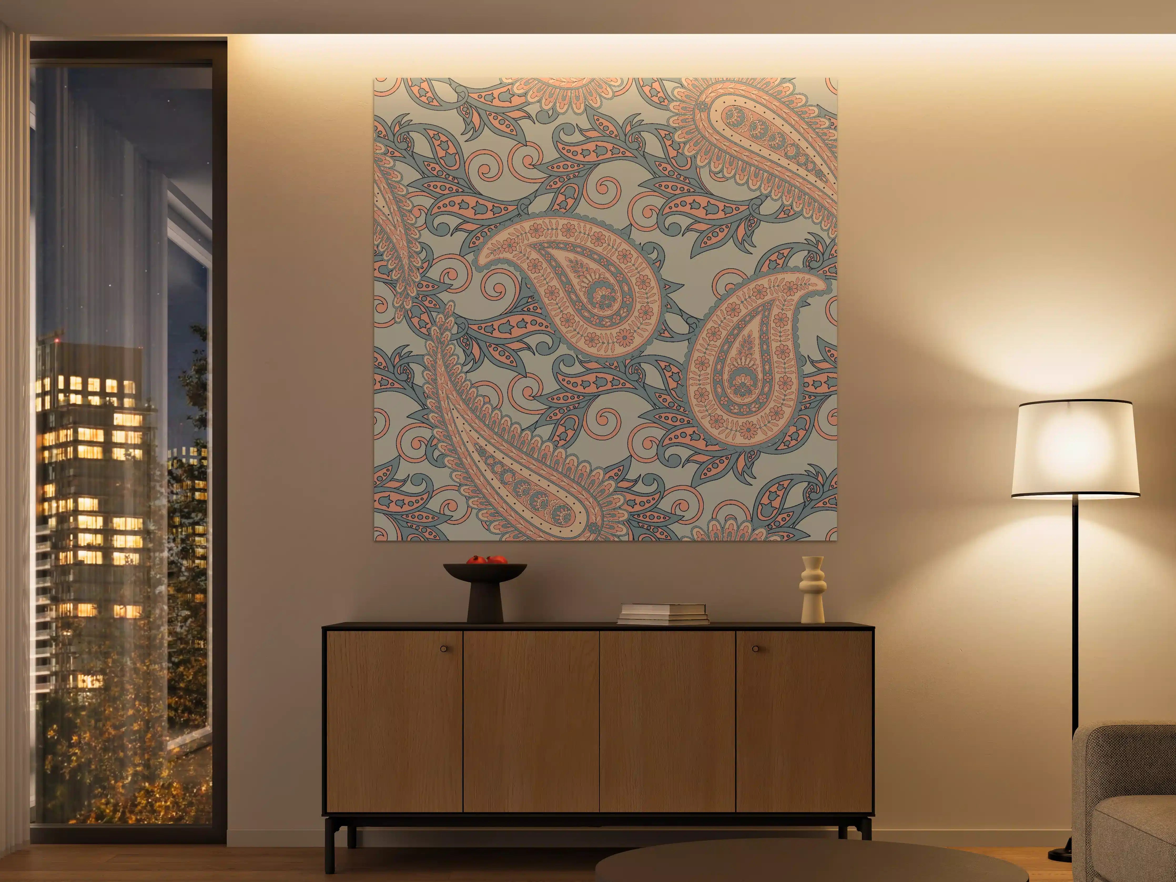 Große Wandbilder - Florales Design - orientalisches Muster