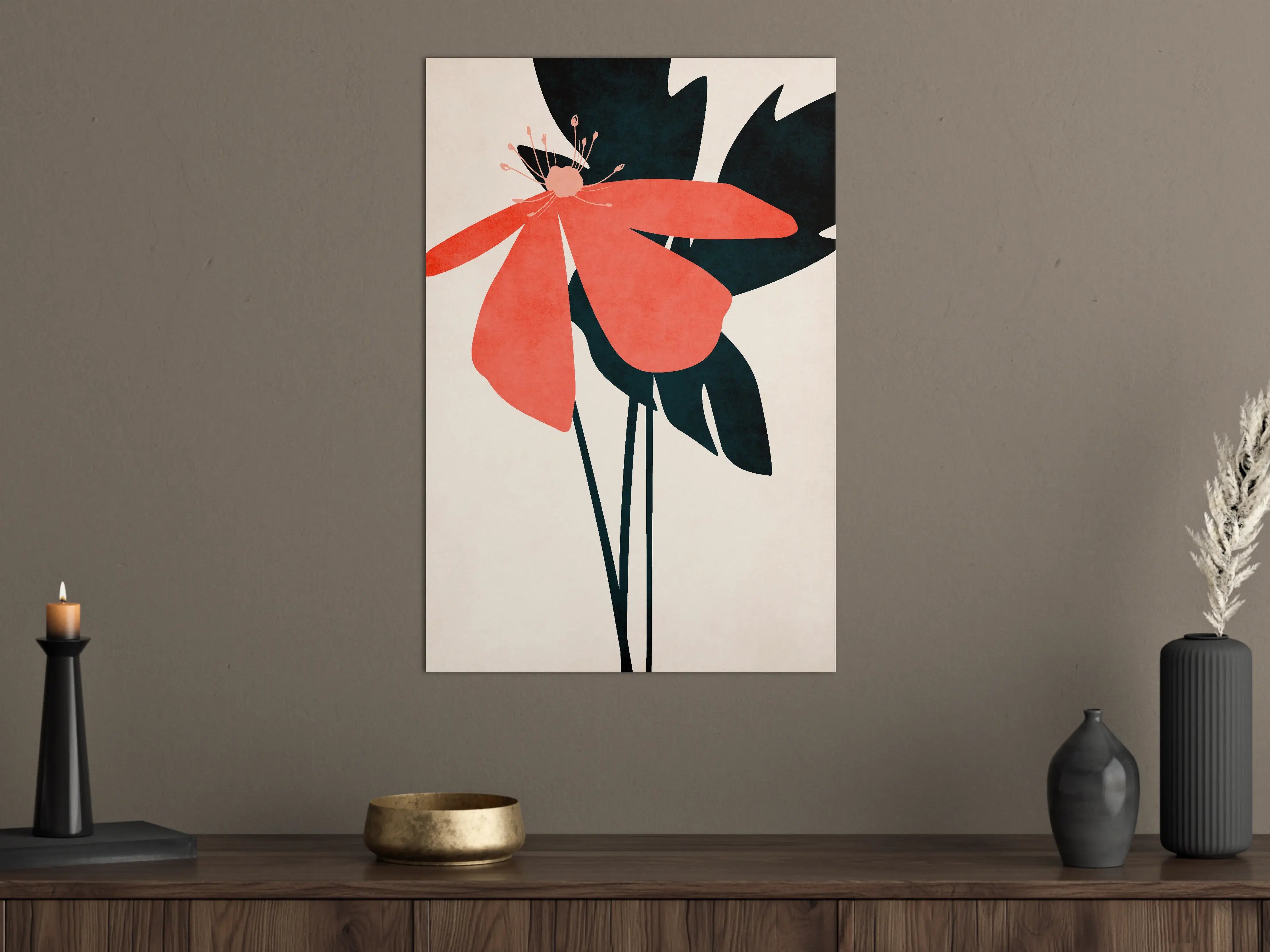 Große Wandbilder - Florales Gemälde - Blumen