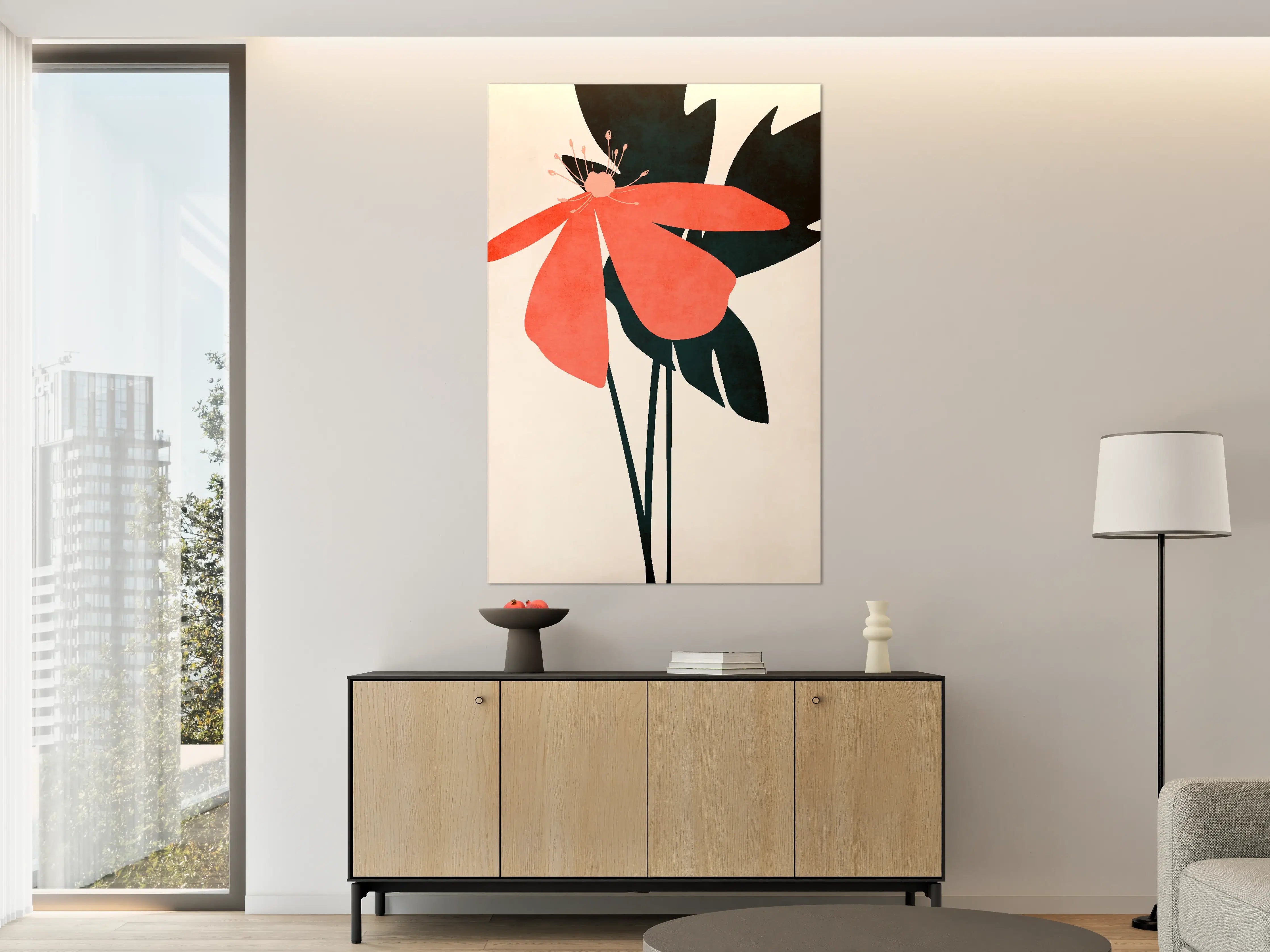 Große Wandbilder - Florales Gemälde - Blumen