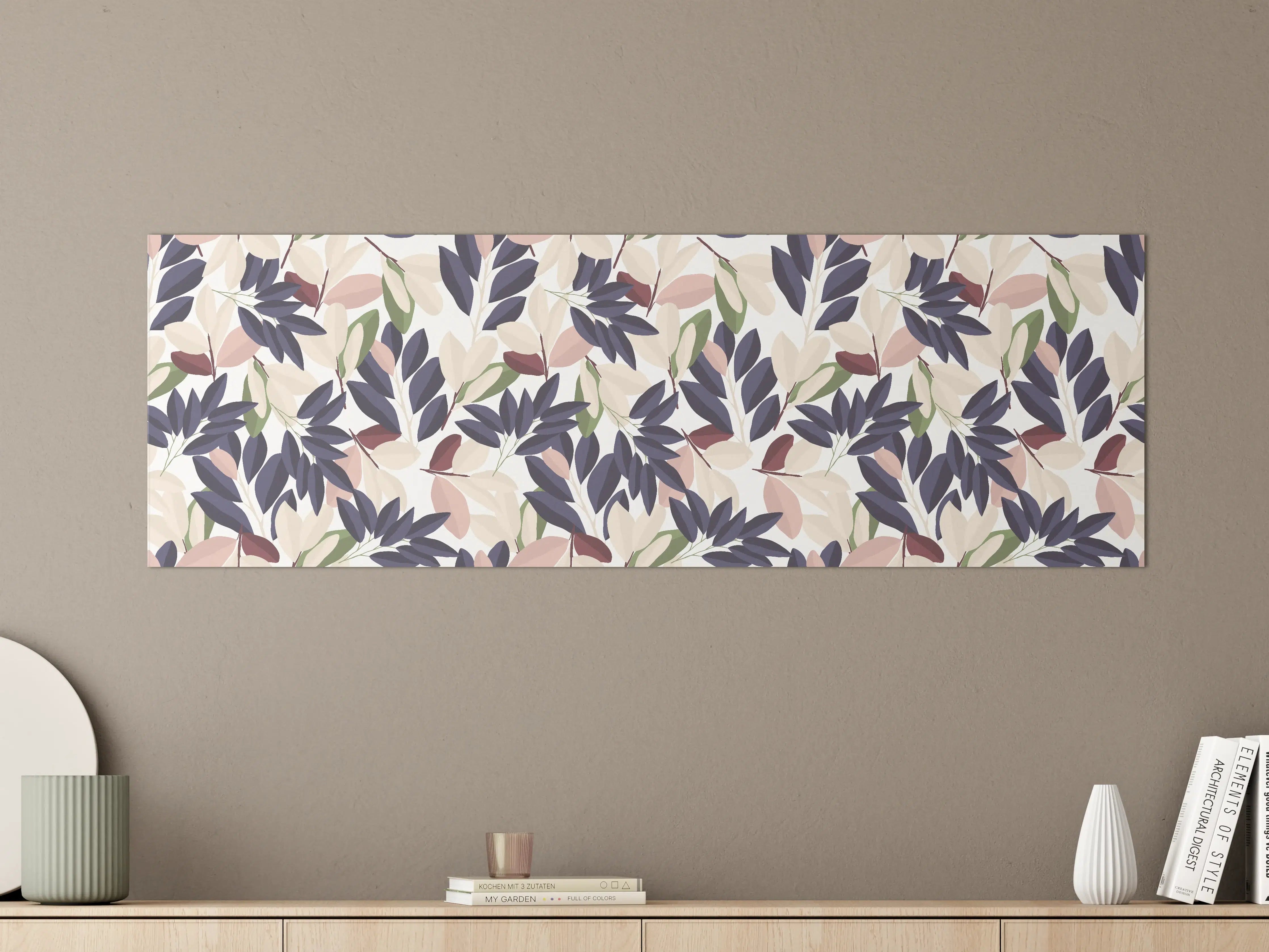 Große Wandbilder - Florales Muster Pastellfarben