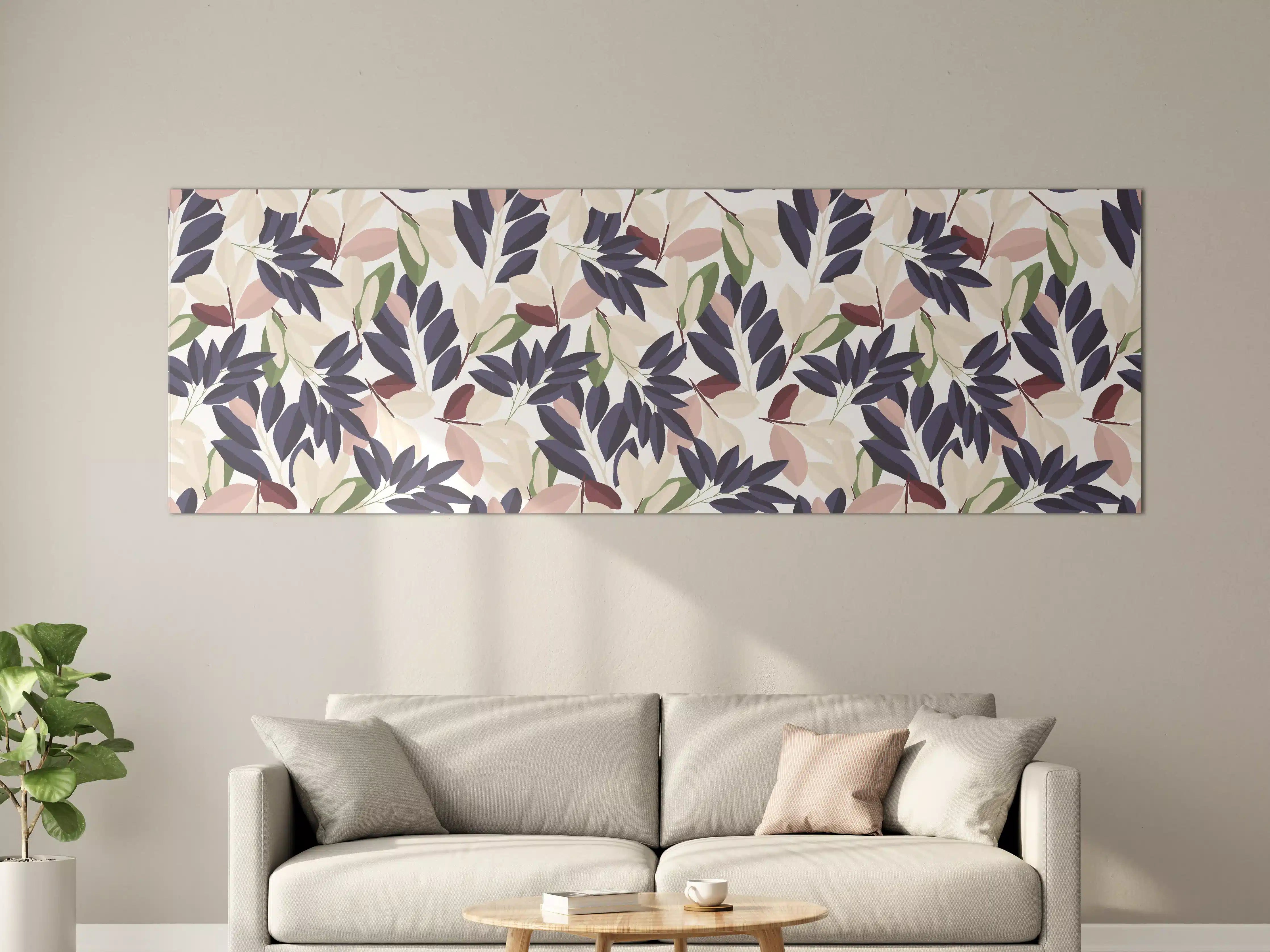 Große Wandbilder - Florales Muster Pastellfarben