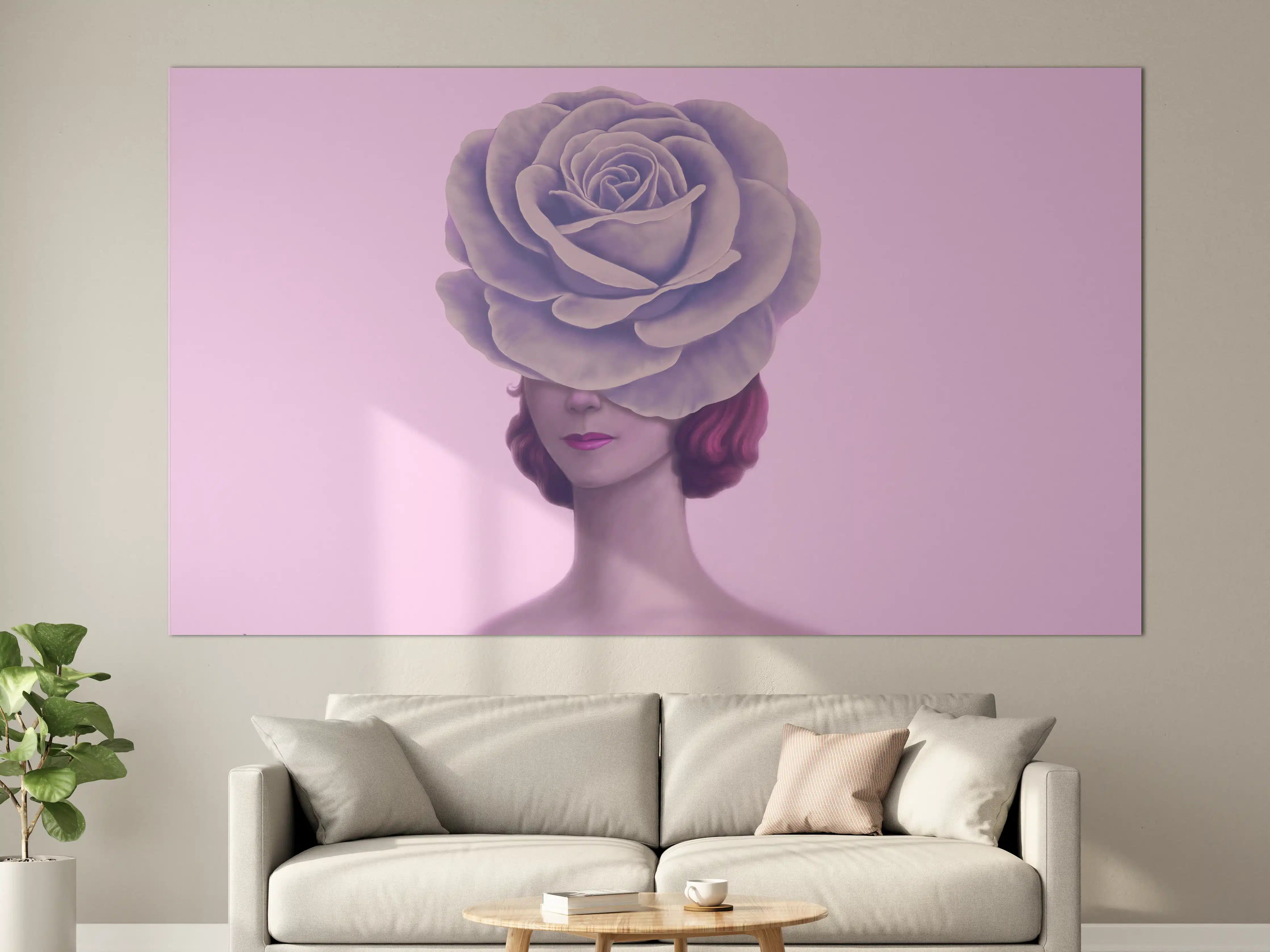 Große Wandbilder - Florales Portrait - 3D Darstellung