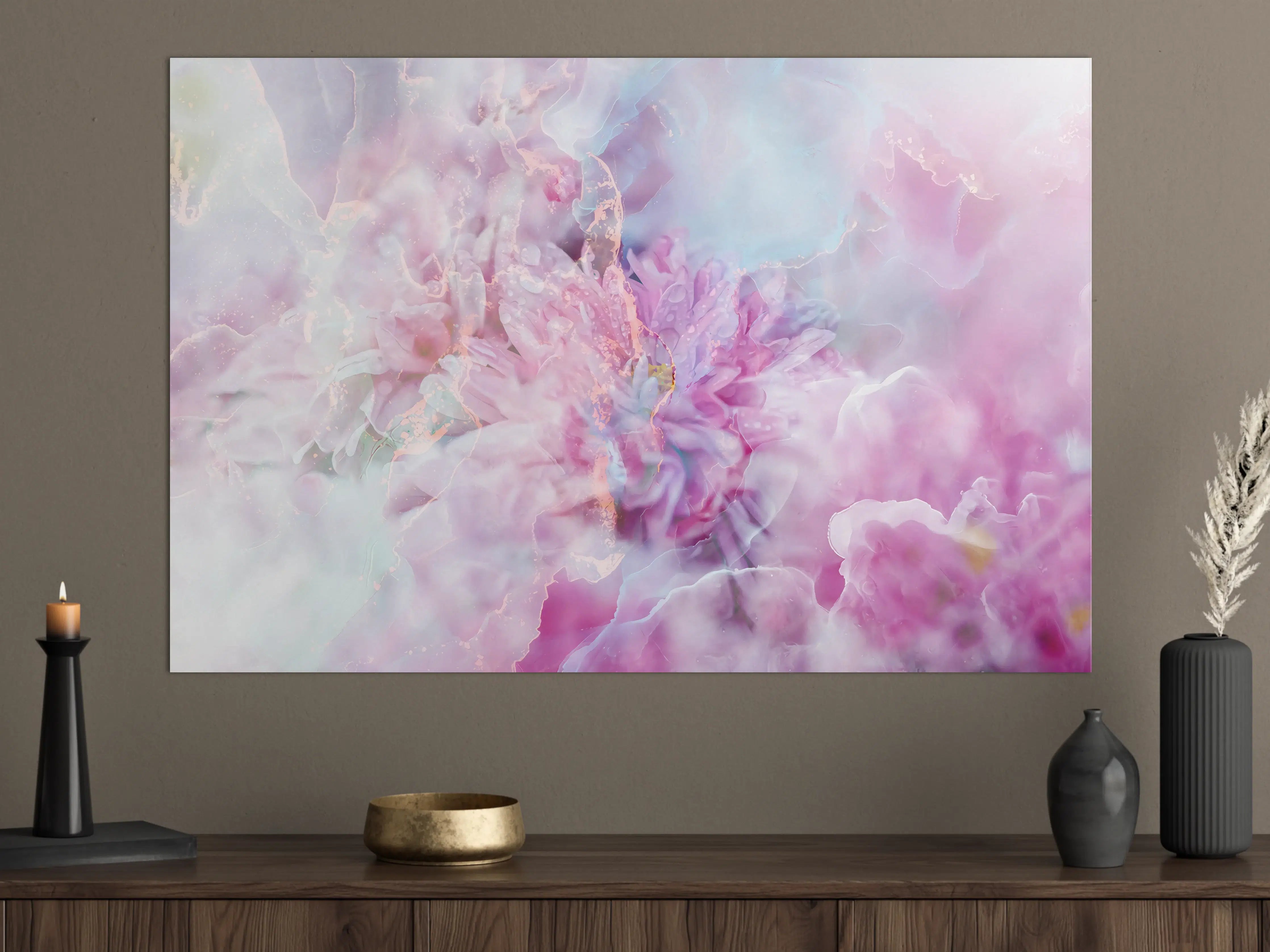 Große Wandbilder - Florales Portrait - Pastell
