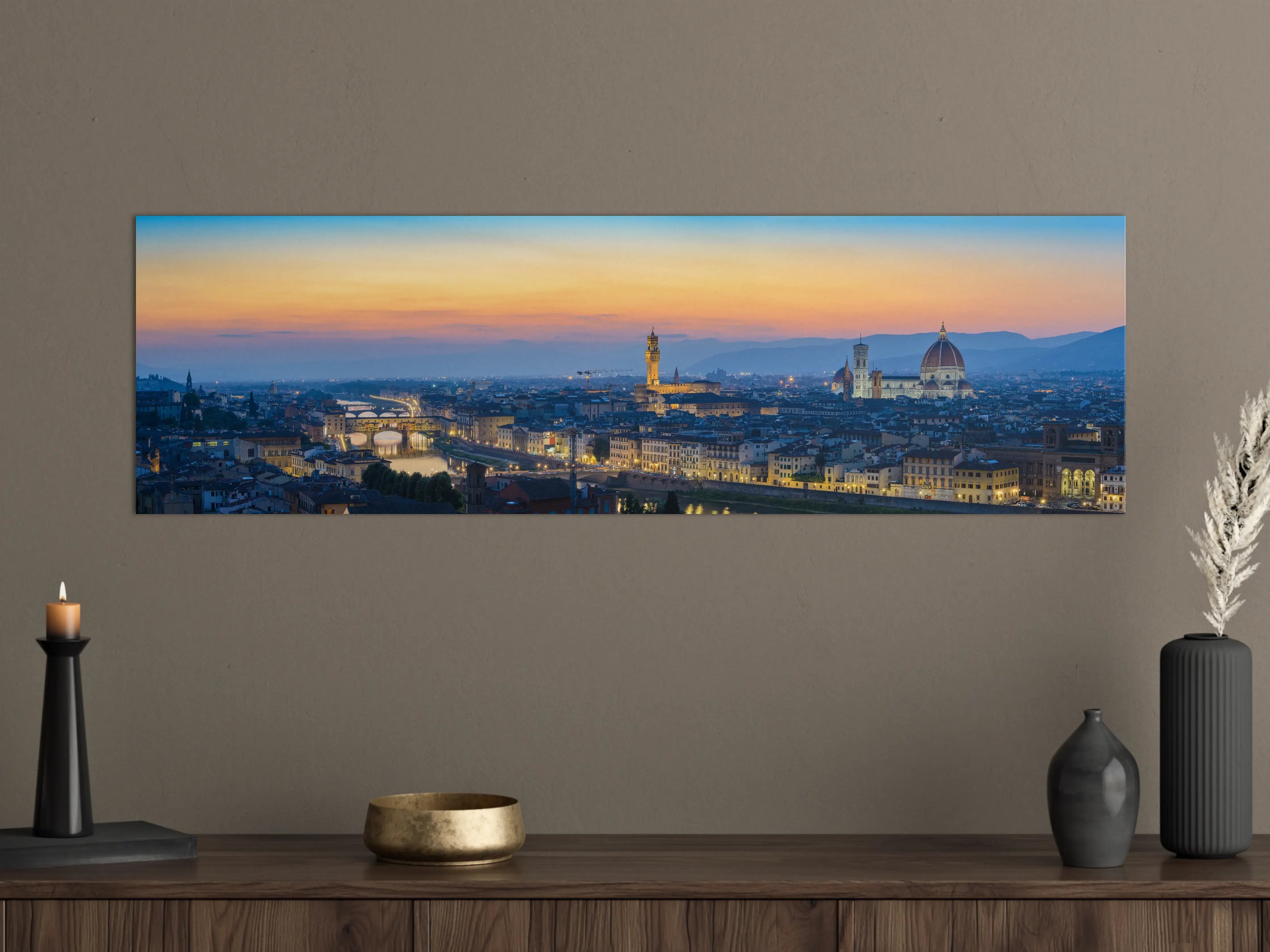 Große Wandbilder - Florenz Skyline im Sonnenuntergang
