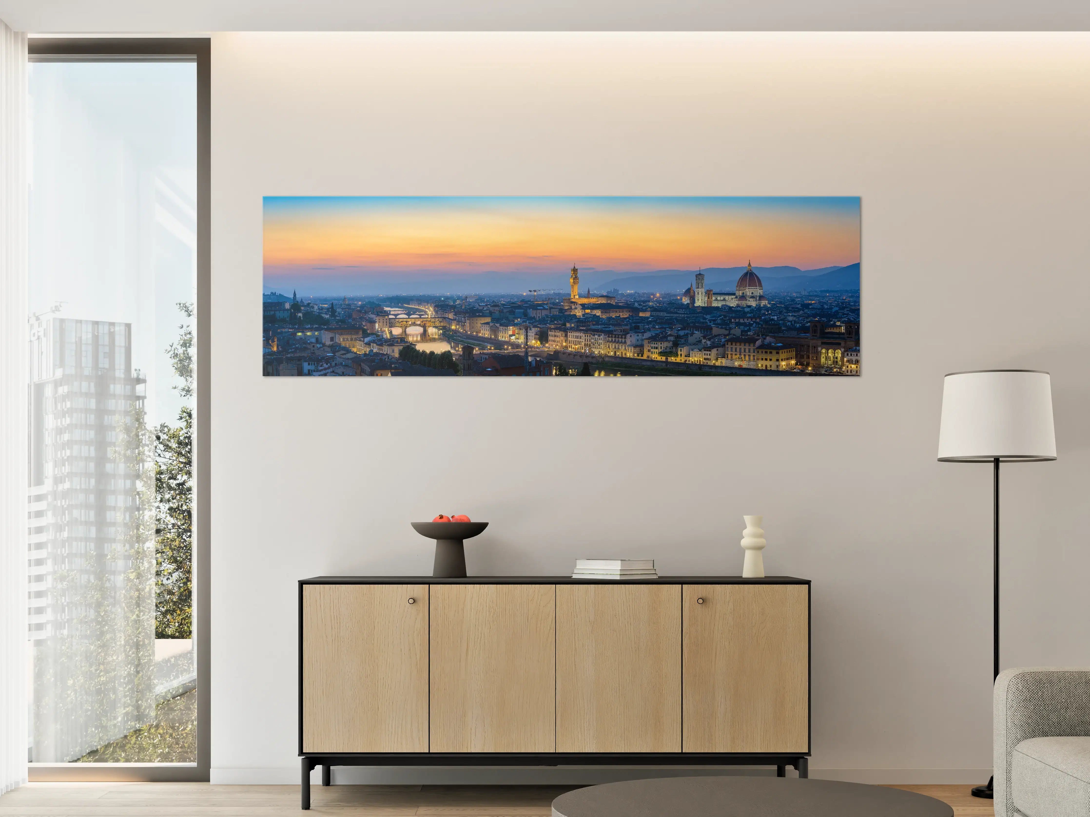 Große Wandbilder - Florenz Skyline im Sonnenuntergang
