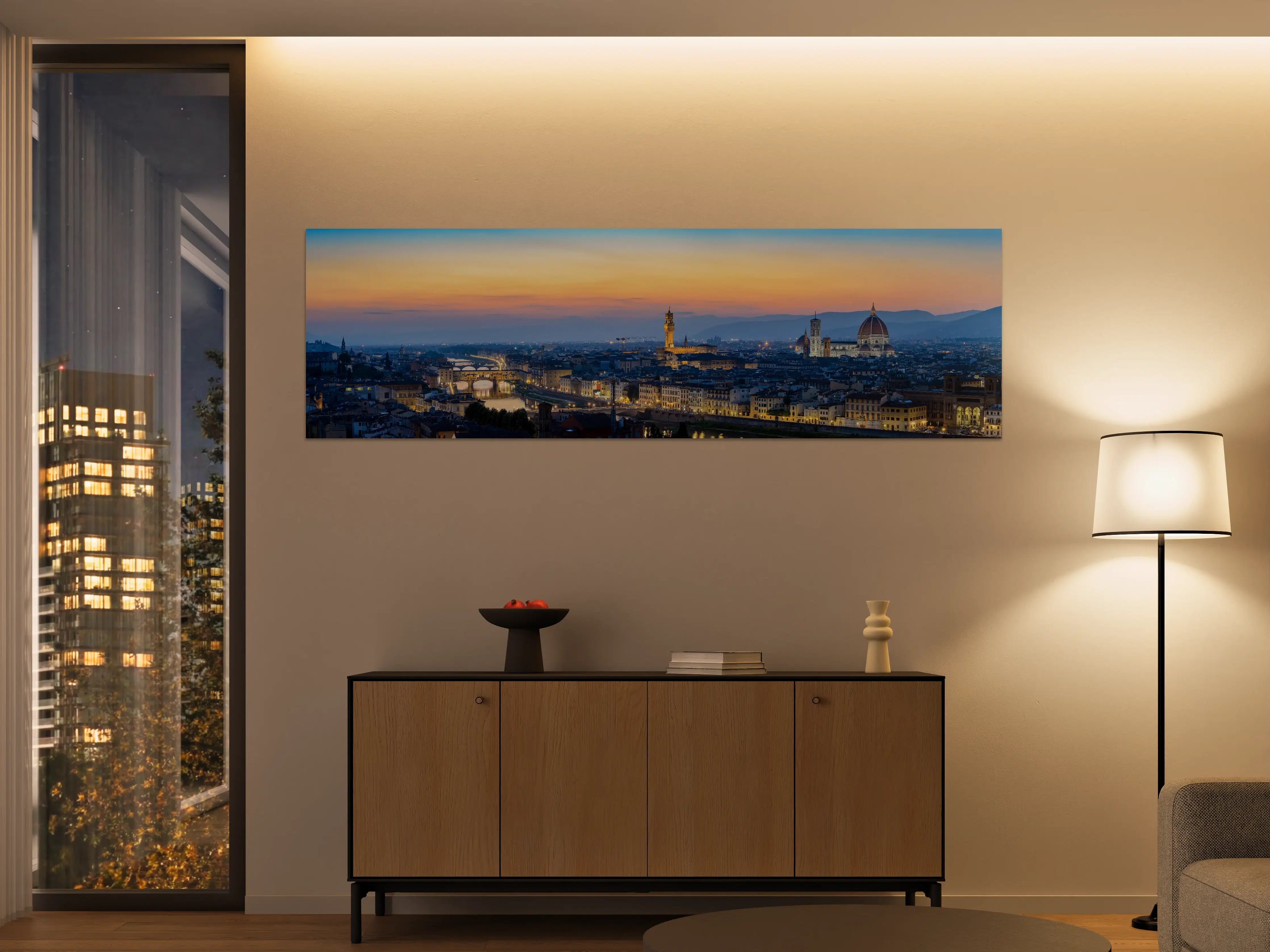 Große Wandbilder - Florenz Skyline im Sonnenuntergang