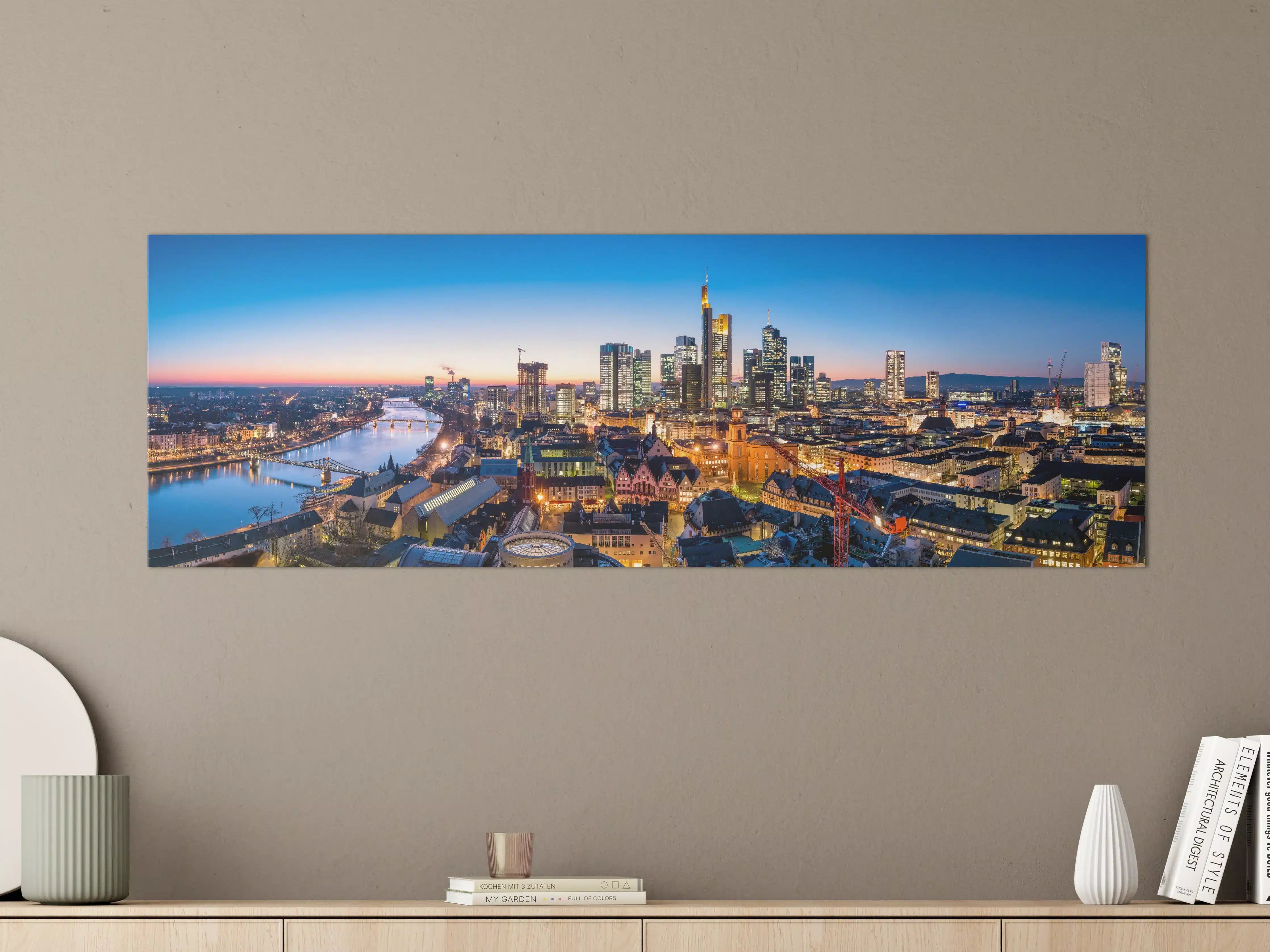 Große Wandbilder - Frankfurt Skyline Dämmerung 2
