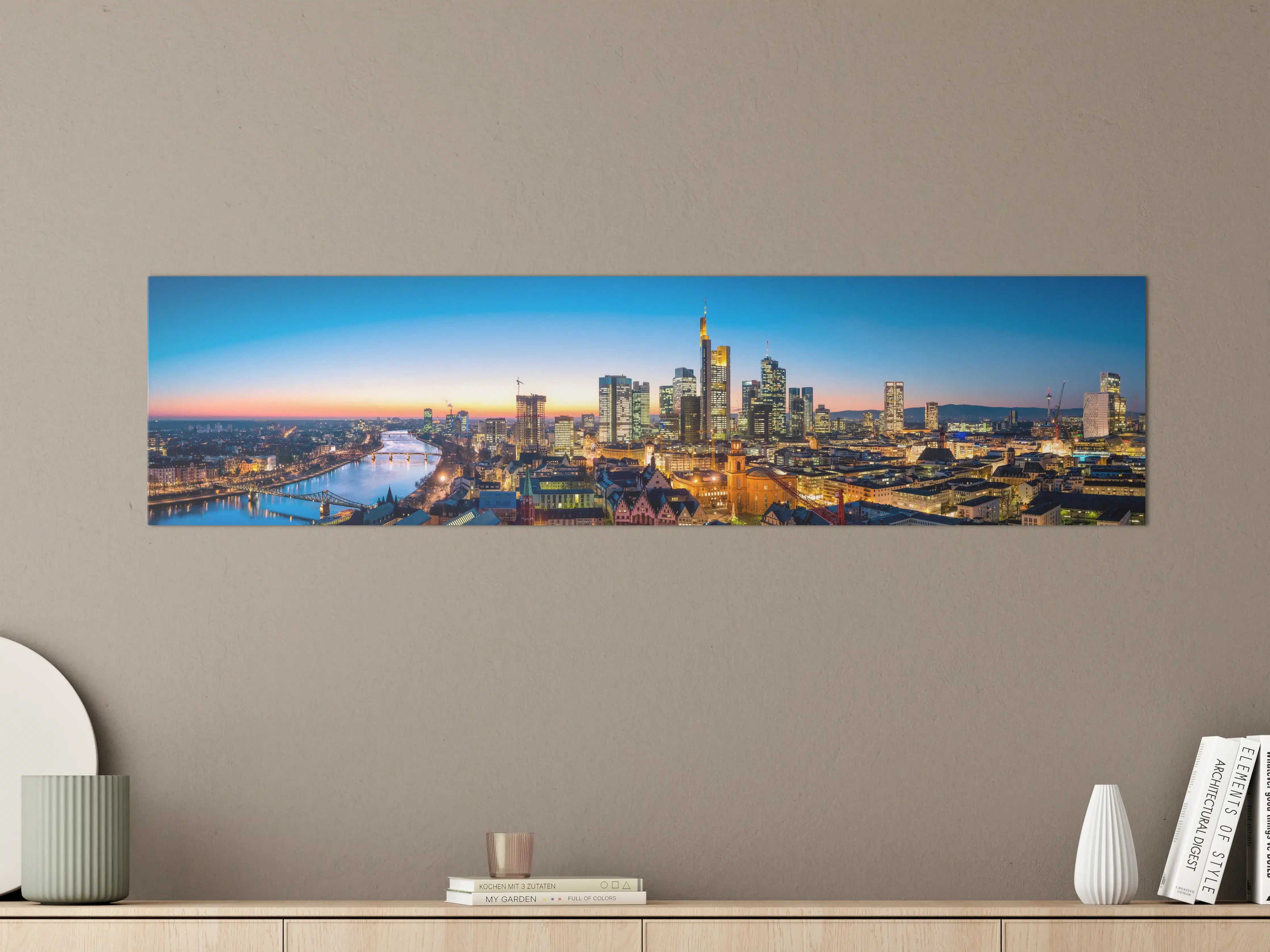 Große Wandbilder - Frankfurt Skyline Dämmerung