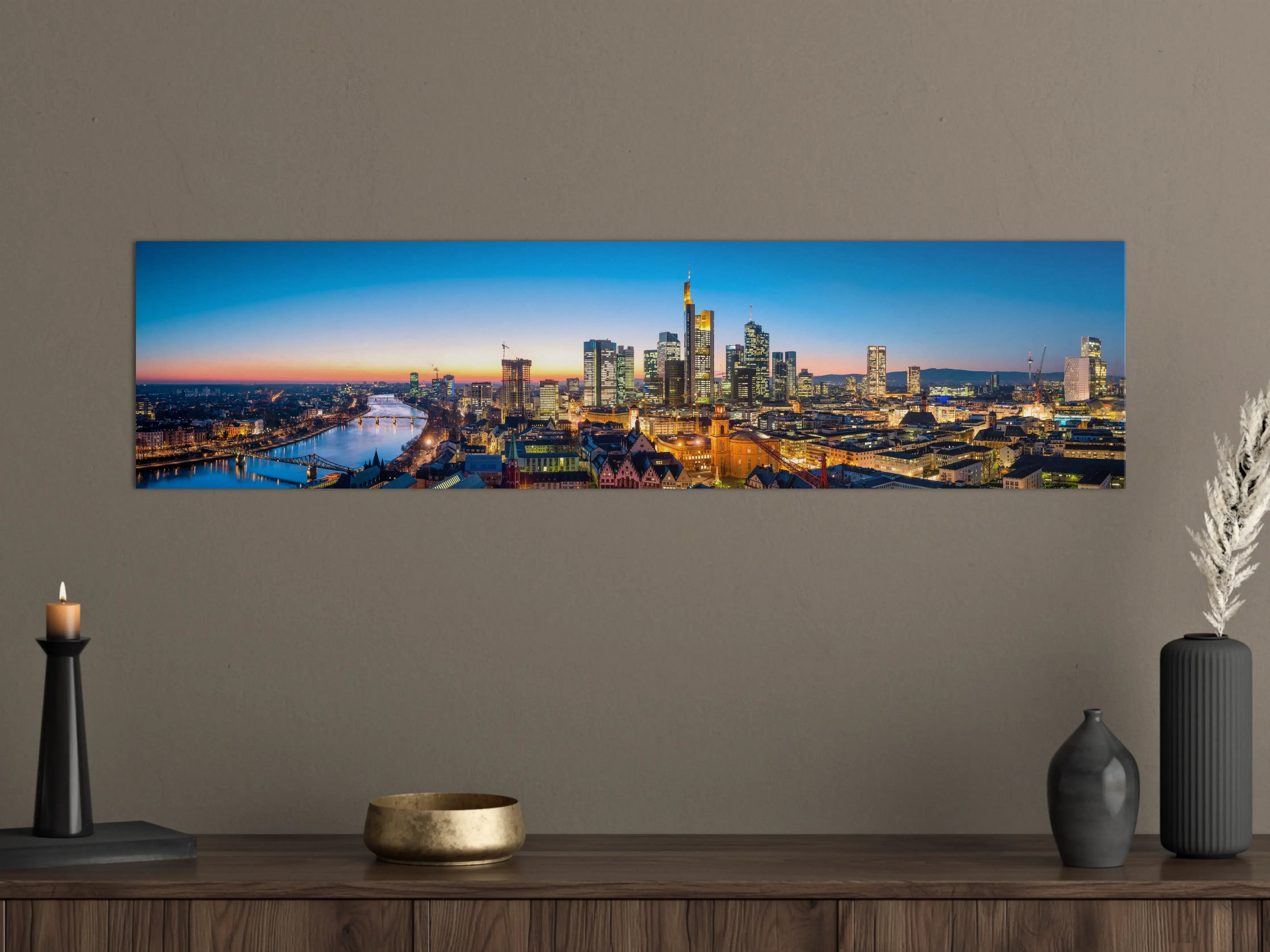 Große Wandbilder - Frankfurt Skyline Dämmerung