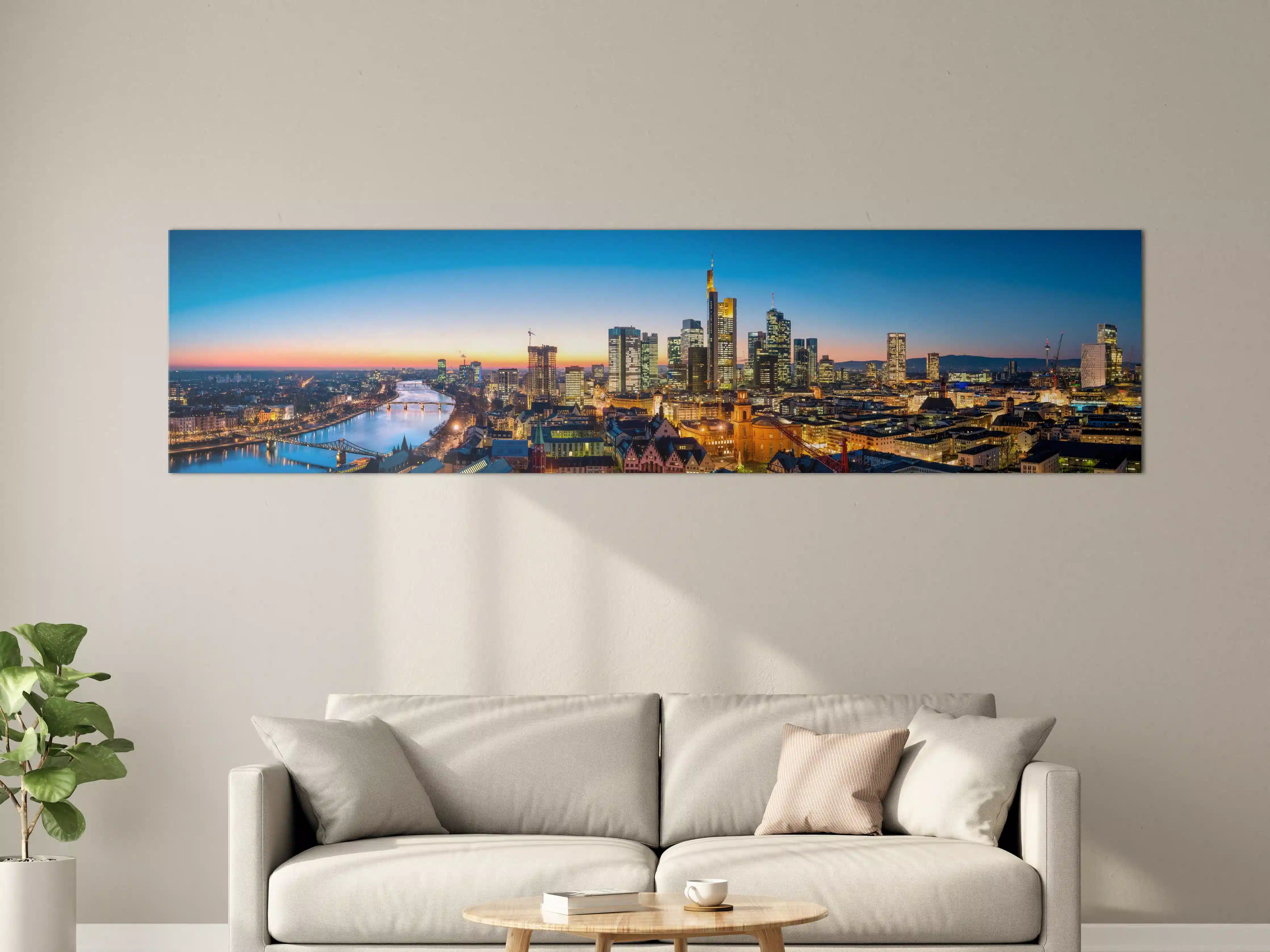 Große Wandbilder - Frankfurt Skyline Dämmerung