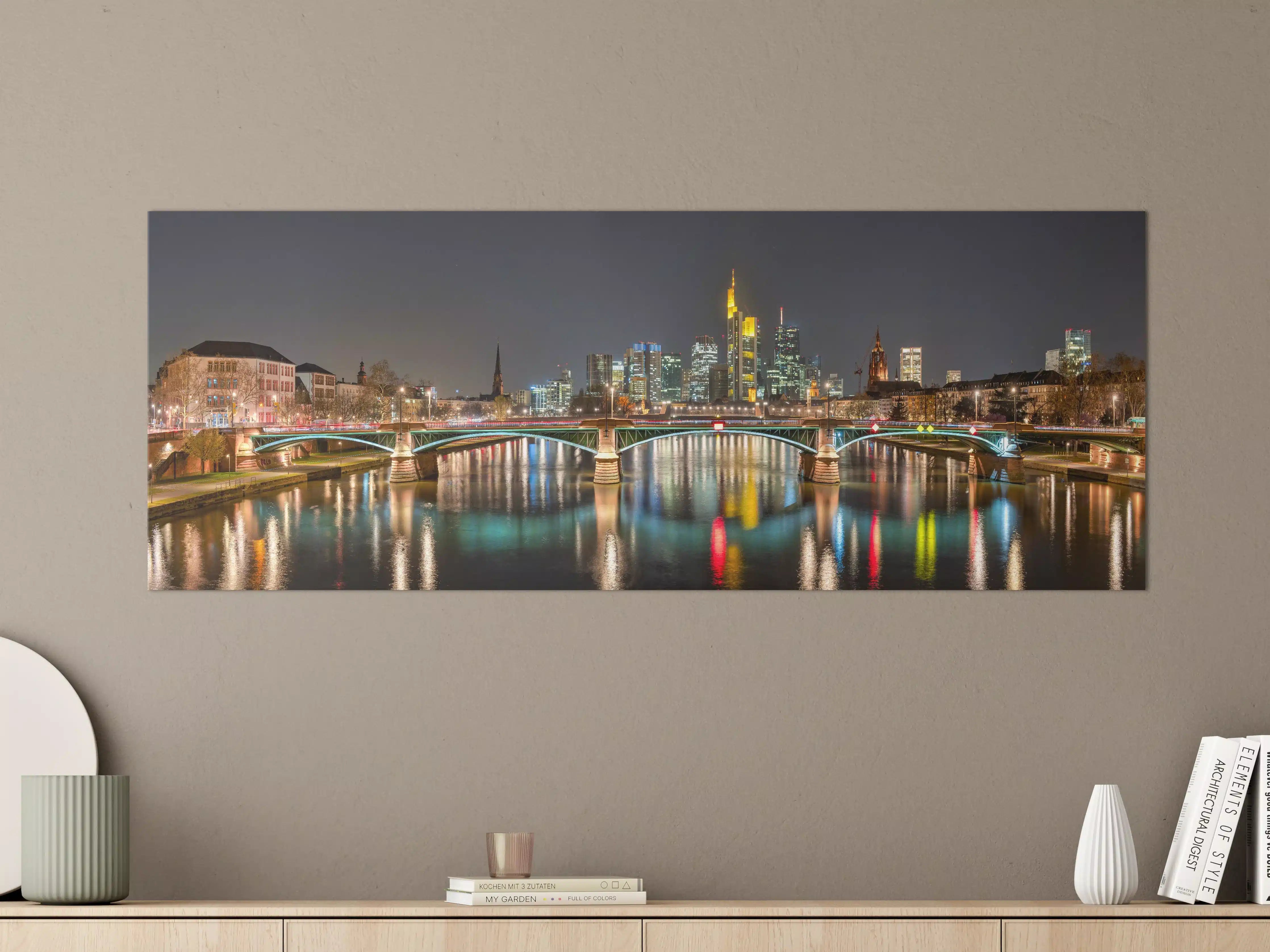 Große Wandbilder - Frankfurt Skyline bei Nacht
