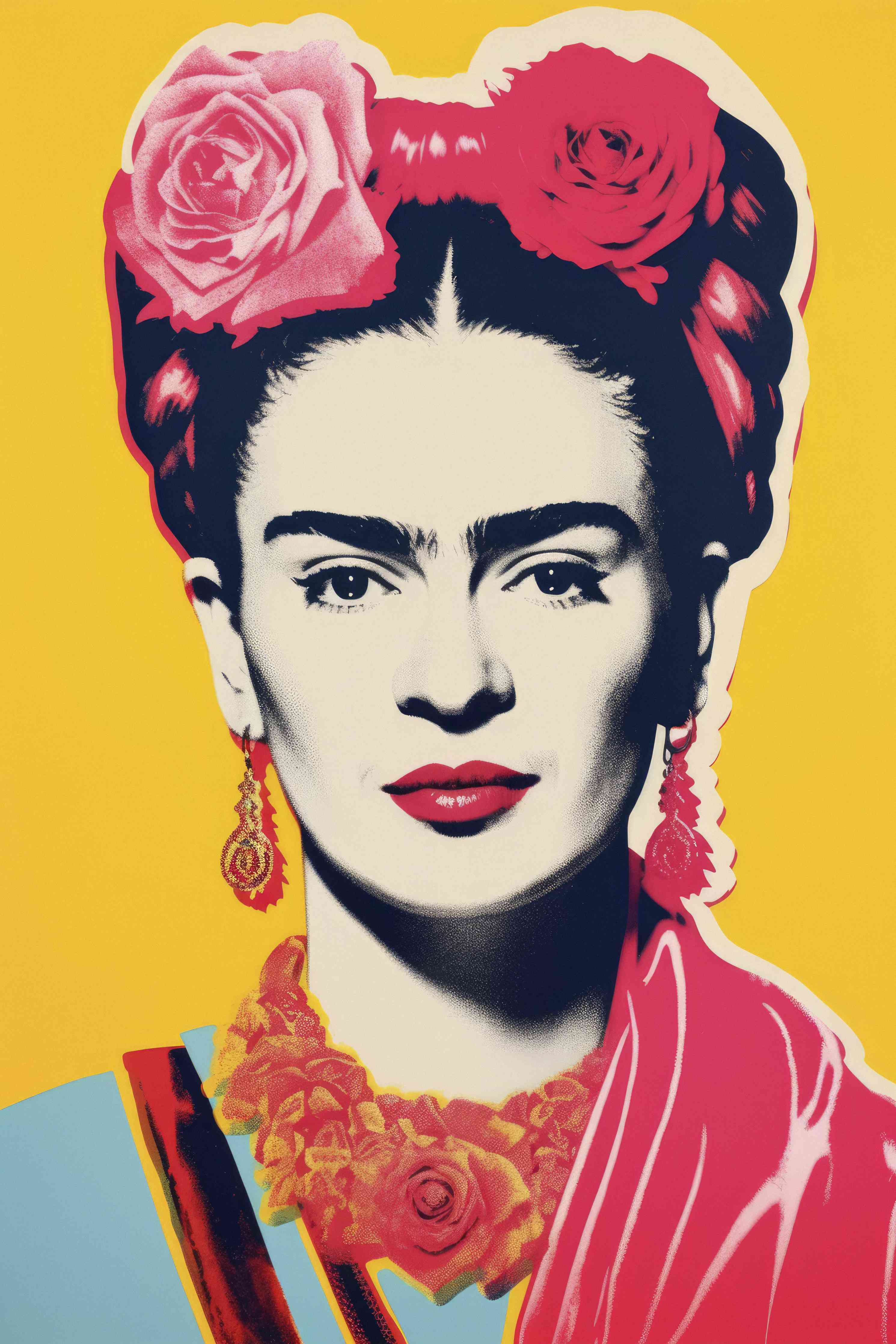Große Wandbilder-Frida Kahlo Essenz in lebendigen Farben