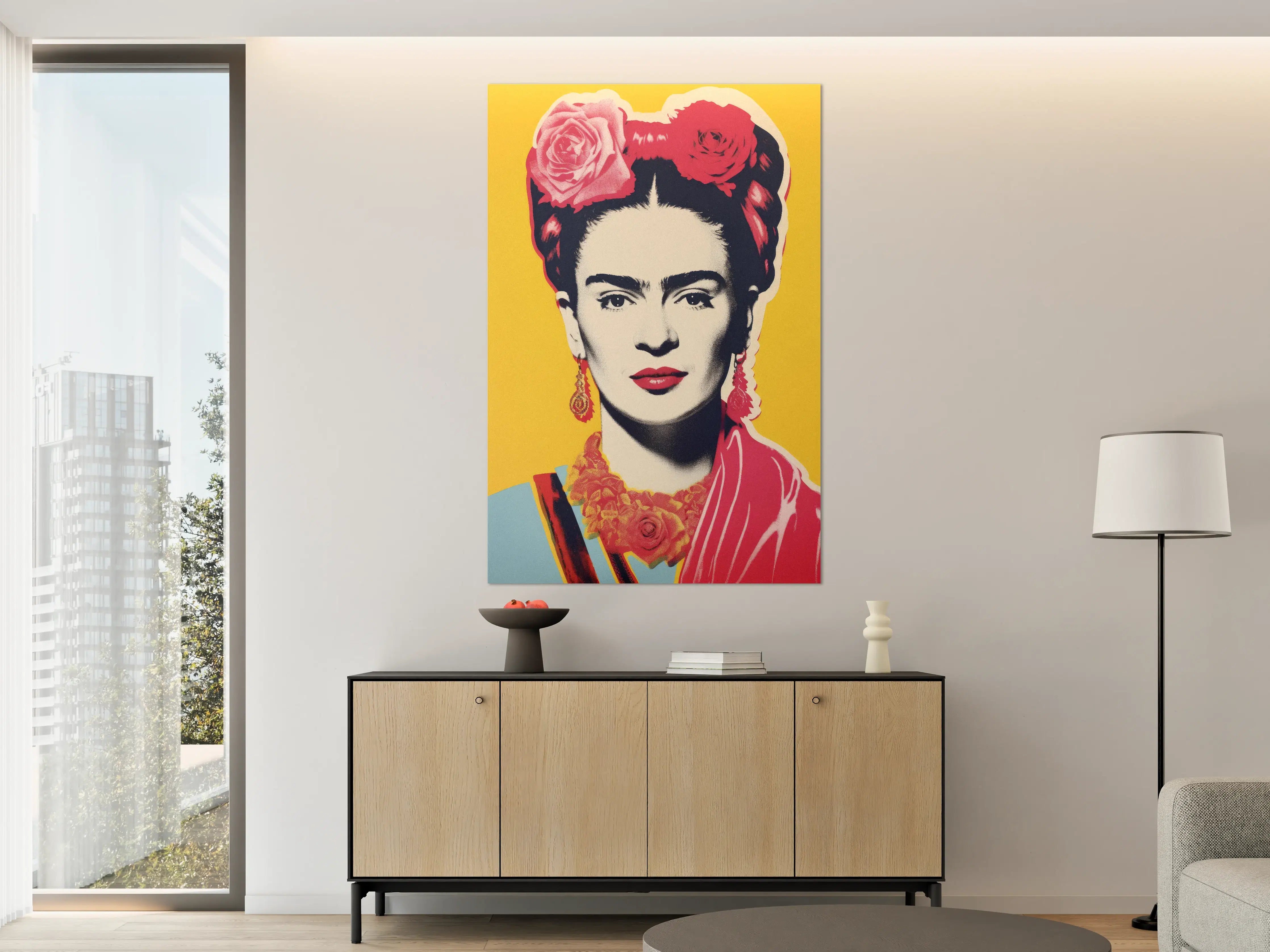 Große Wandbilder - Frida Kahlo Essenz in lebendigen Farben