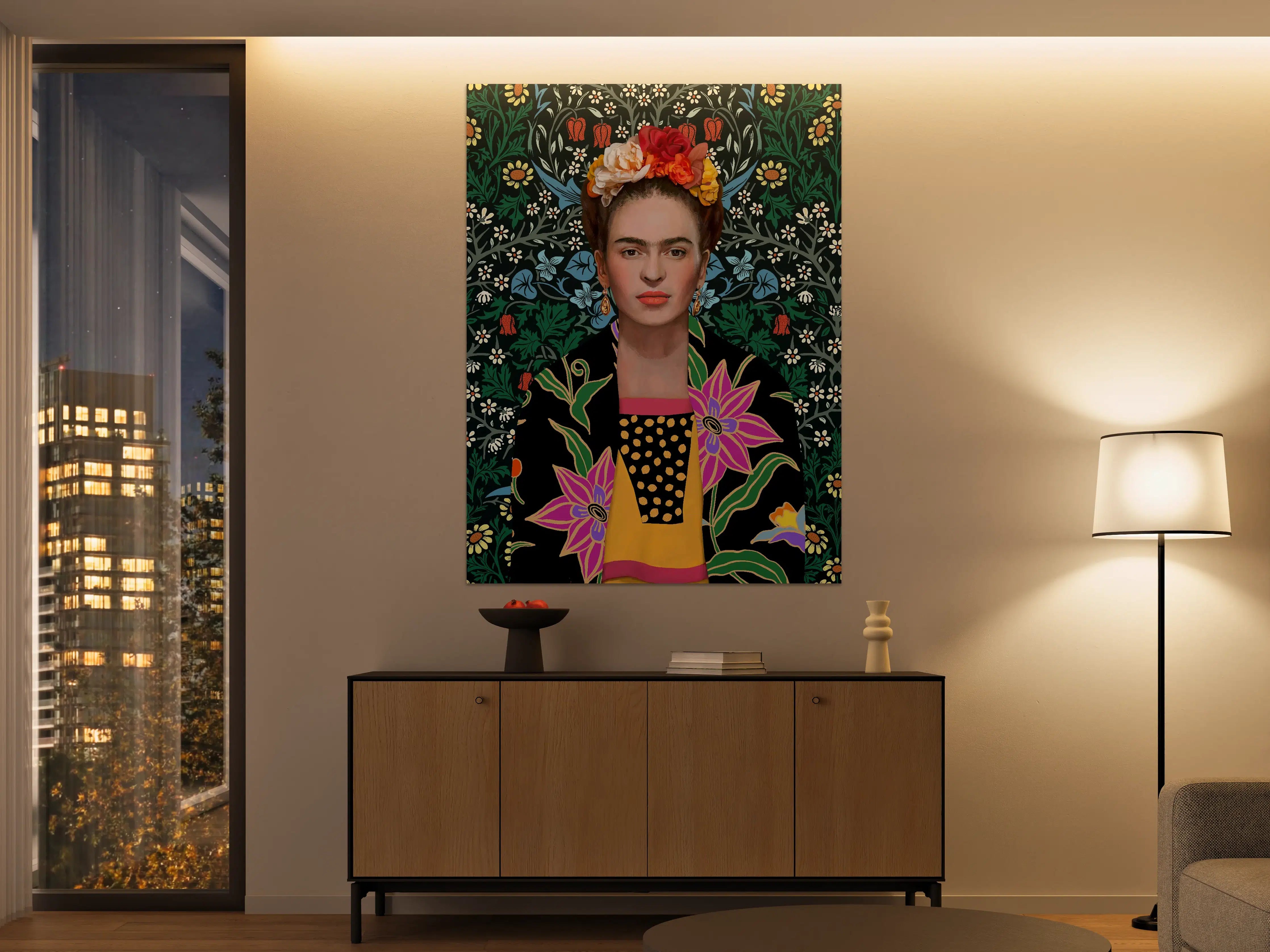 Große Wandbilder - Frida Kahlo inspirierte Porträtkunst