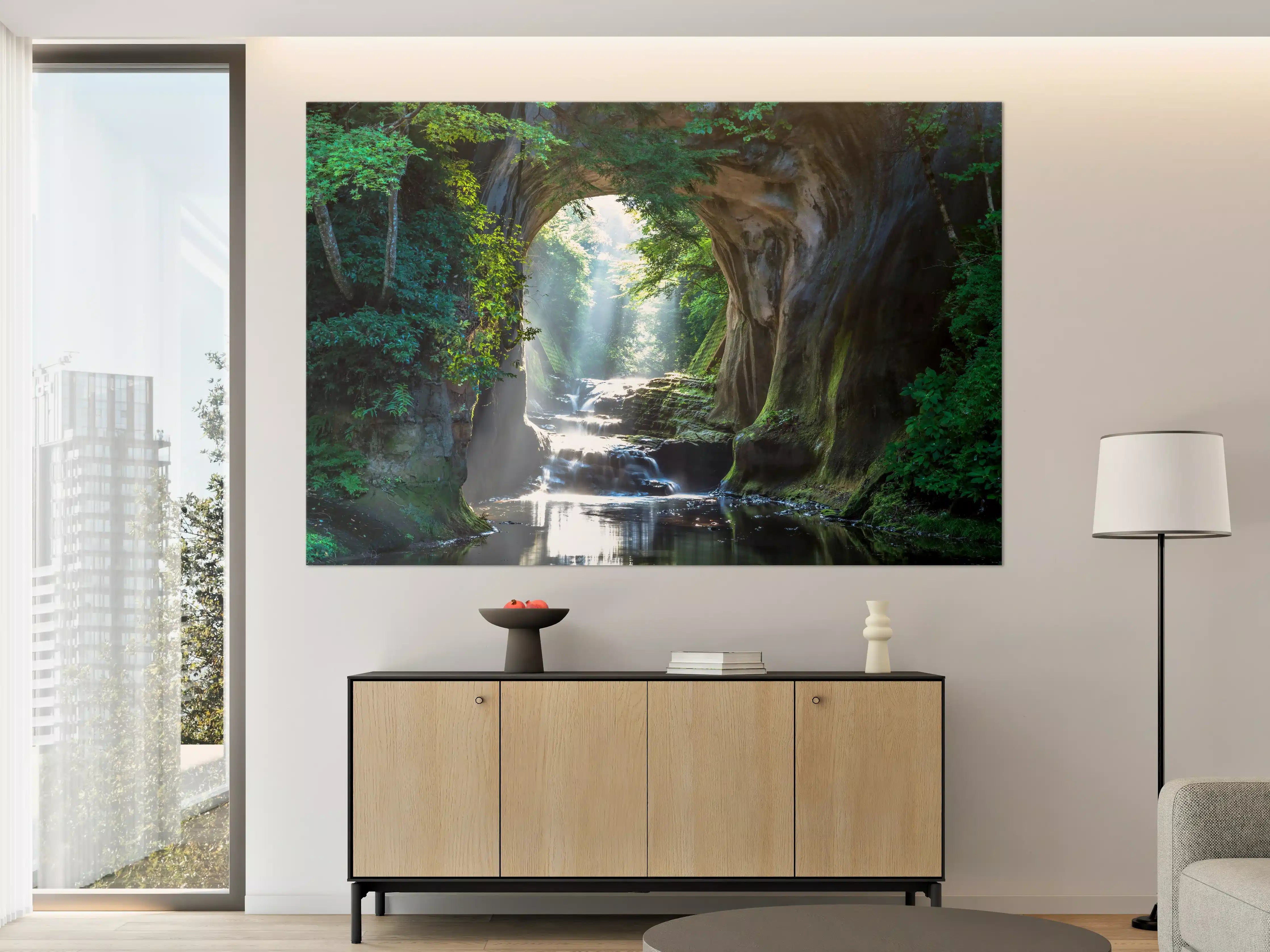 Große Wandbilder - Friedlicher Chiba Wasserfall